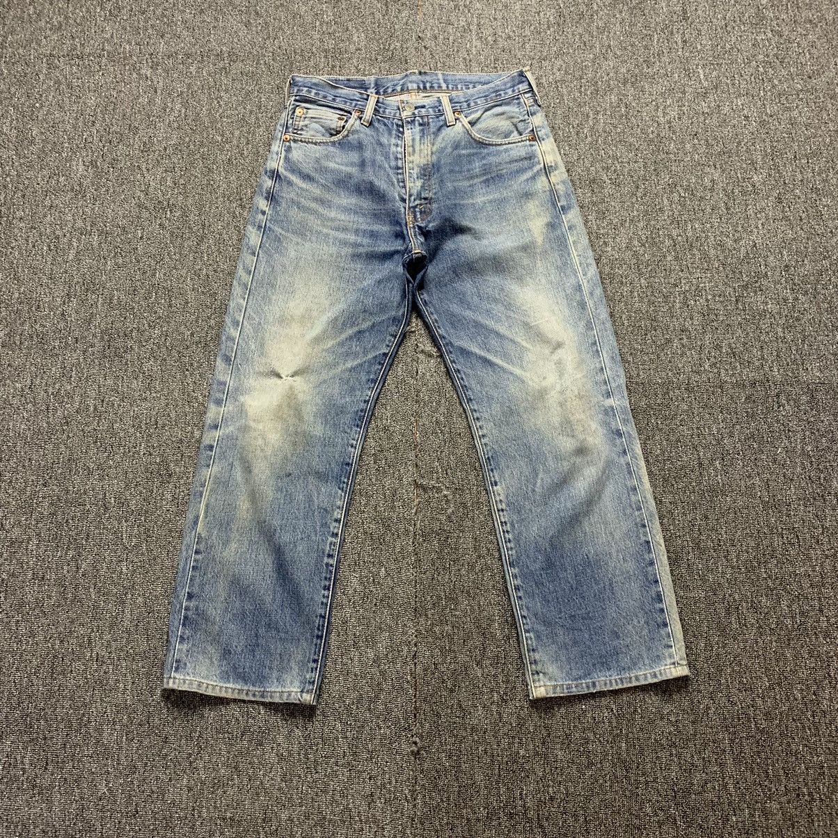 image of Distressed Denim x Levis Vintage Levi's 502 Big E Selvedge Denim Jeans in Blue, Men's (Size 30)