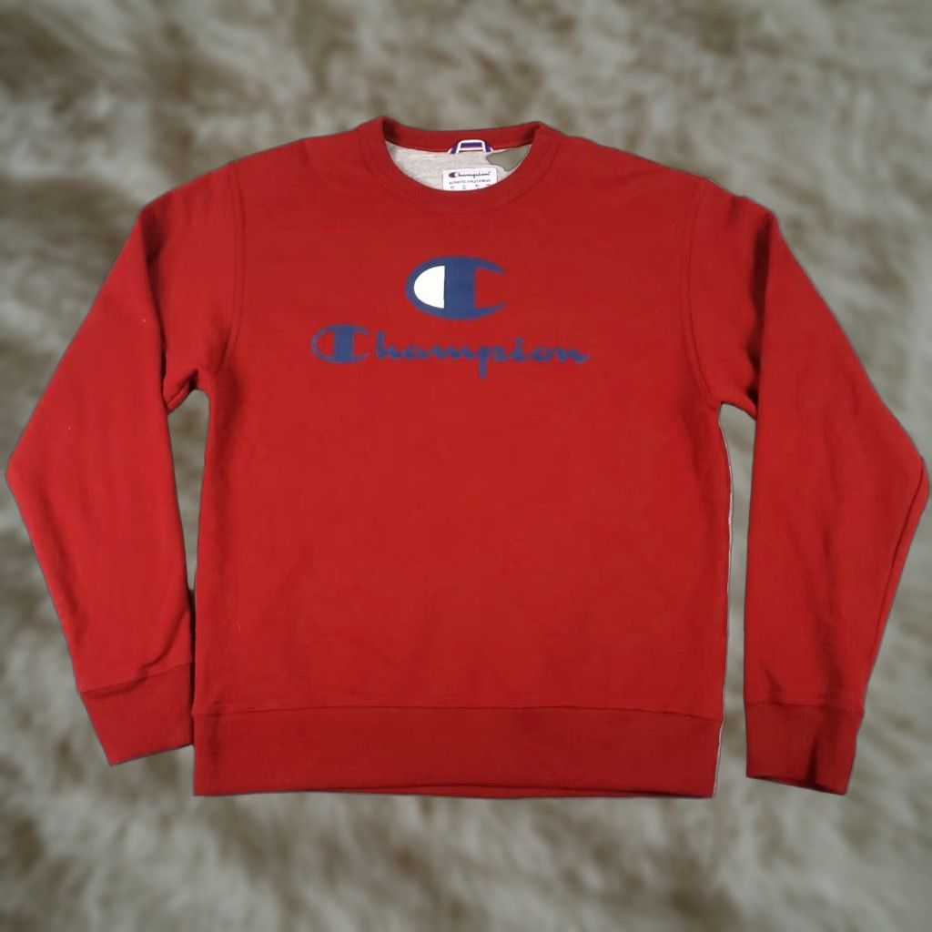 Champion VINTAGE Champion Pullover Sweater Mens Medium Red Size US M / EU 48-50 / 2 - 1 Thumbnail