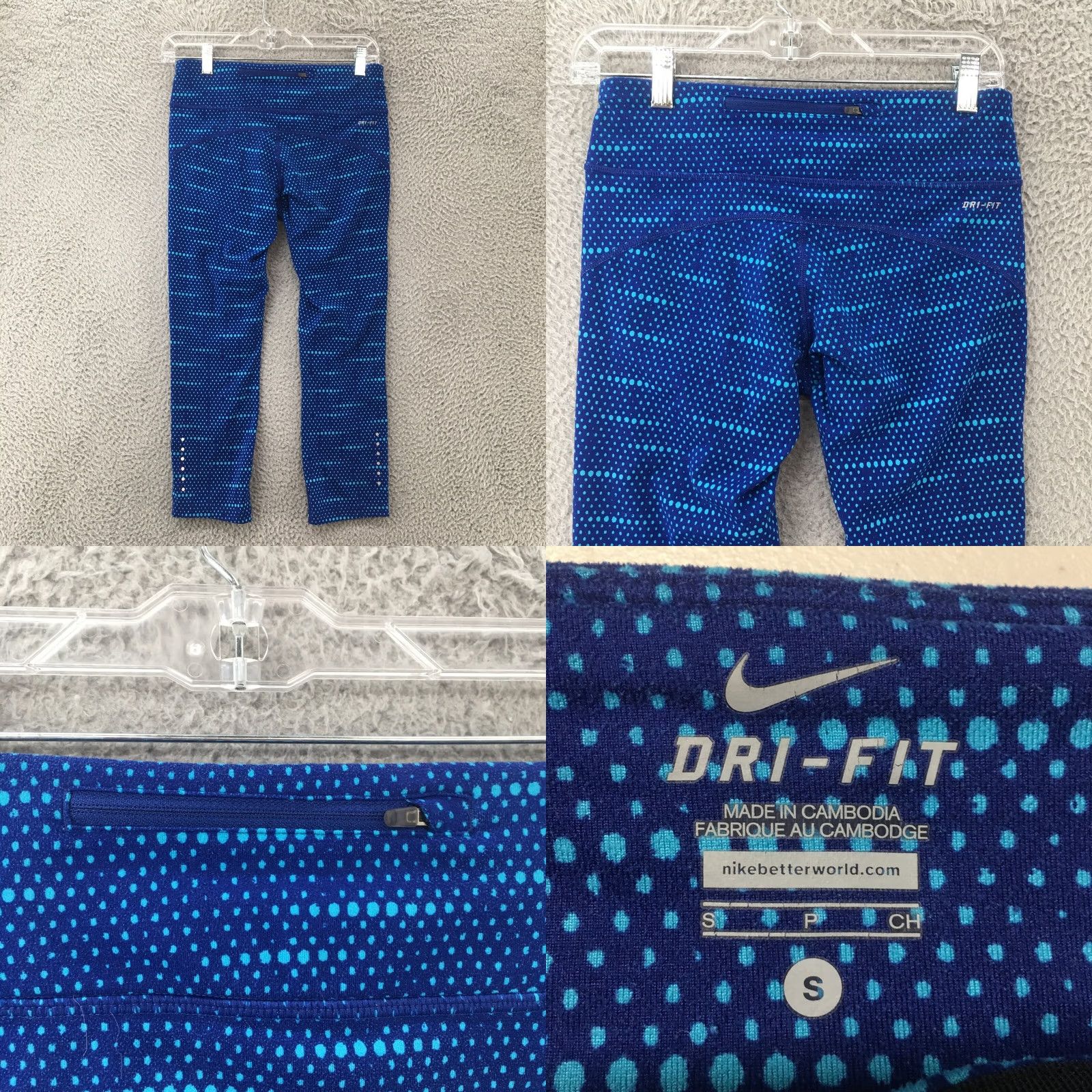 Nike Nike Dri Fit Yoga Leggings Womens Small Blue Elastic Waistband Low Rise Athletic Size 28" / US 6 / IT 42 - 8 Thumbnail