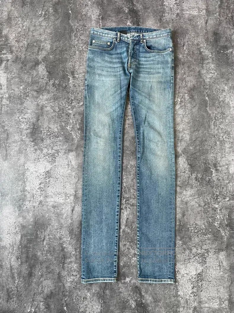 Dior Dior Light blue water-washed cat whisker back single zippe Size US 28 / EU 44 - 1 Thumbnail