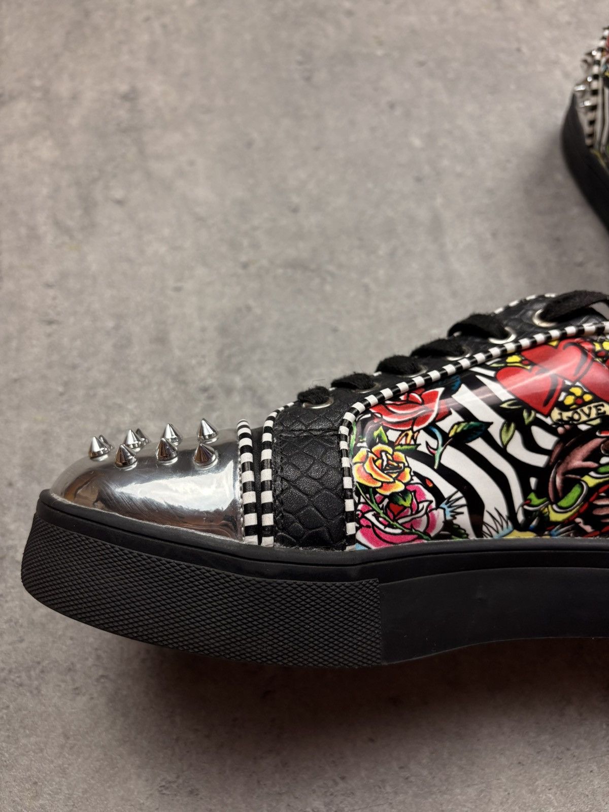 Ed Hardy Ed Hardy Studded Low-Top Sneakers shoes y2k avantgarde rare Size US 7.5 / IT 37.5 - 6 Thumbnail