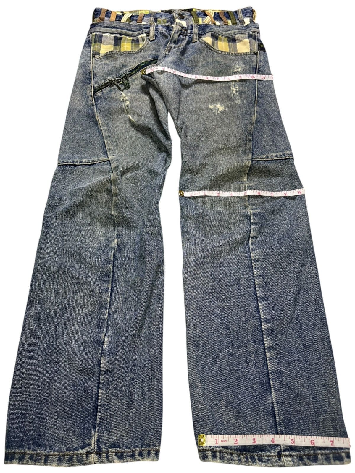 Japanese Brand Vintage Breathmint Double Waist Mud Wash Loose Jeans Size US 32 / EU 48 - 14 Thumbnail
