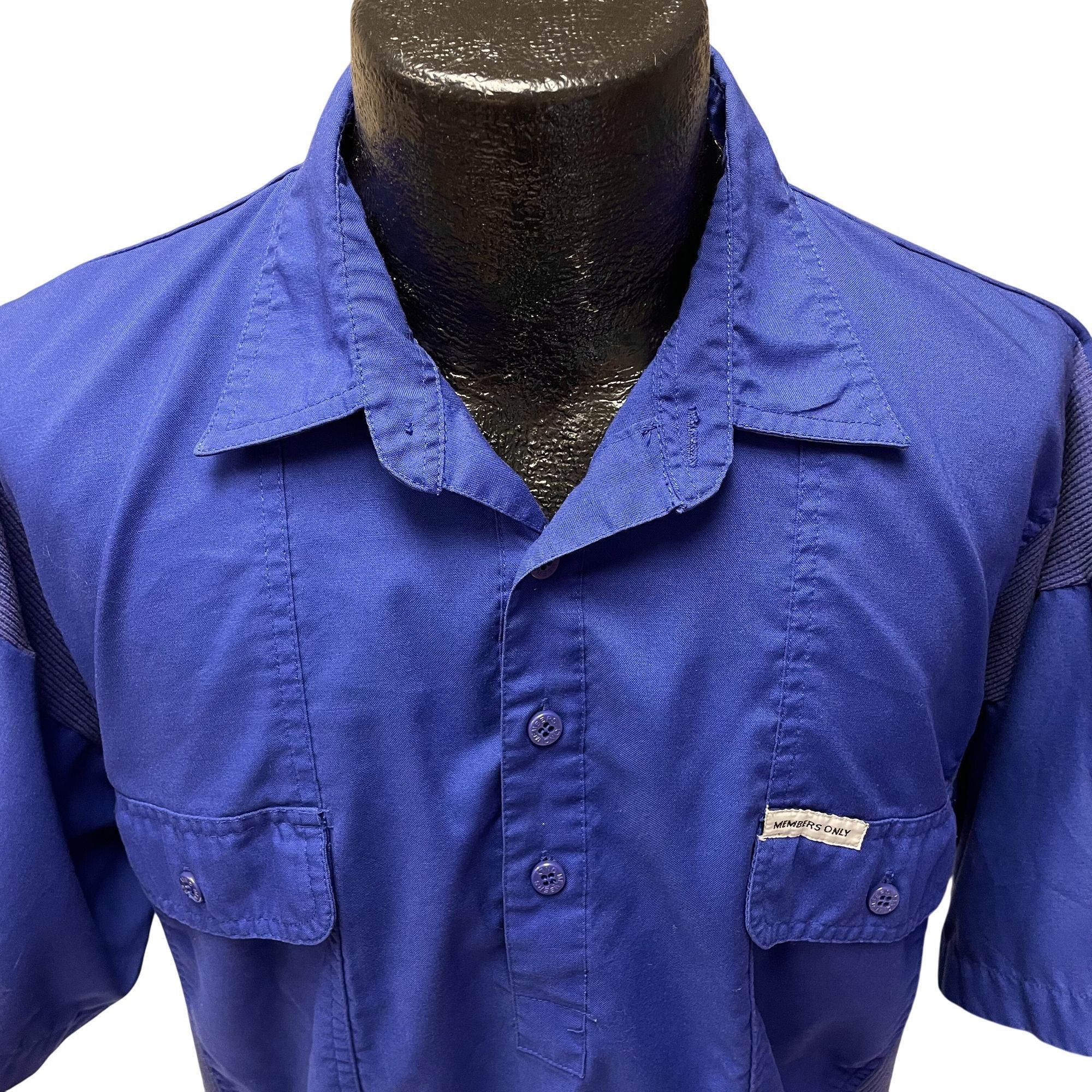 Members Only Vtg Members Only MoD Blue Banded Waist POLO Shirt Size US L / EU 52-54 / 3 - 2 Thumbnail