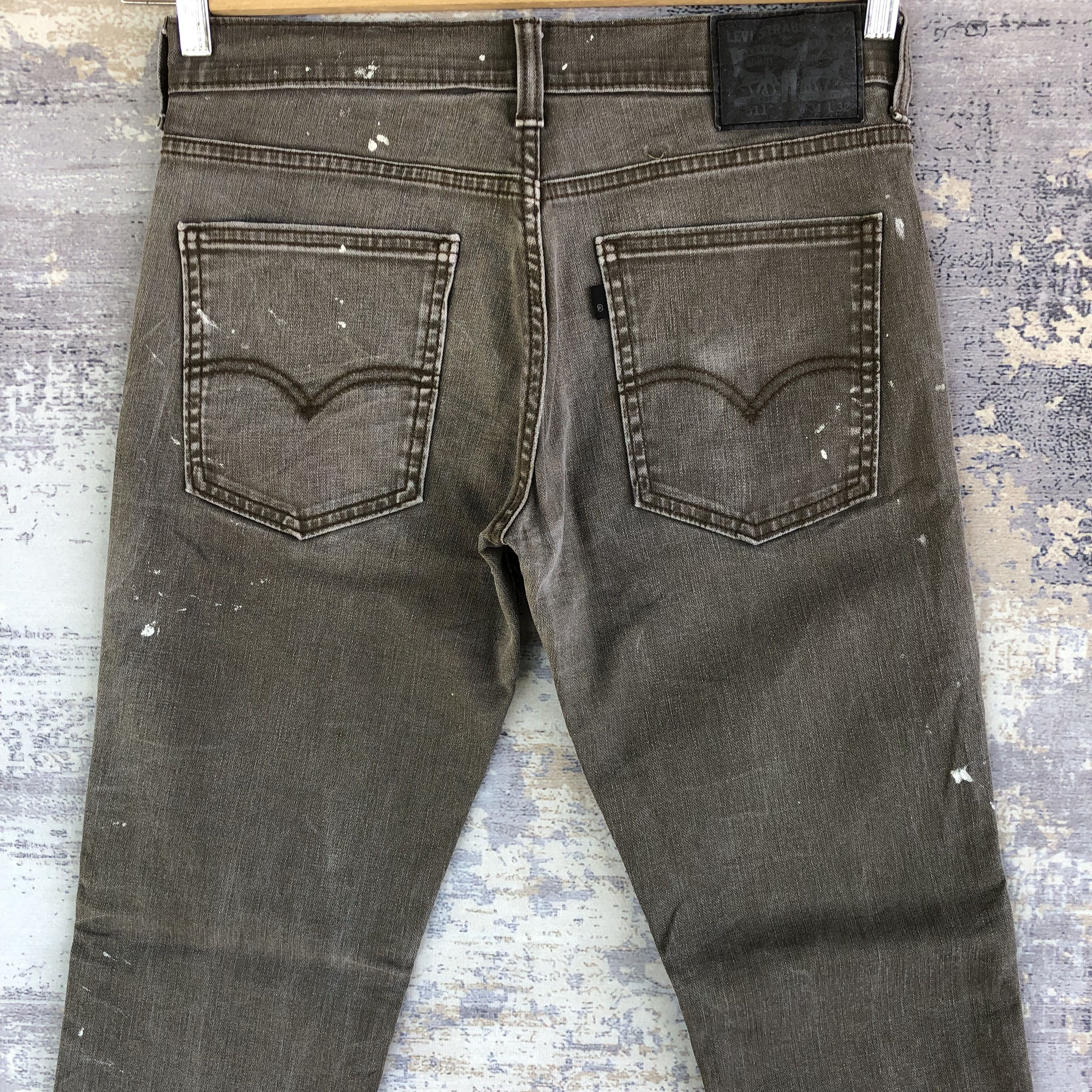 Levi's × Vintage Vintage Faded Black Levis 511 Paint Splatter Ash GrayJeans Size US 30 / EU 46 - 4 Thumbnail