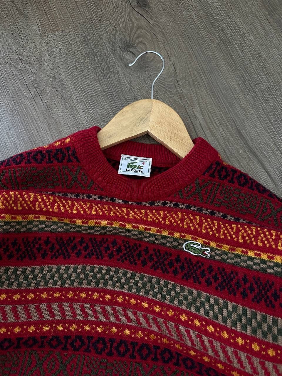 Lacoste × Vintage Vintage Lacoste Red Wool Sweater Size US XS / EU 42 / 0 - 11 Thumbnail