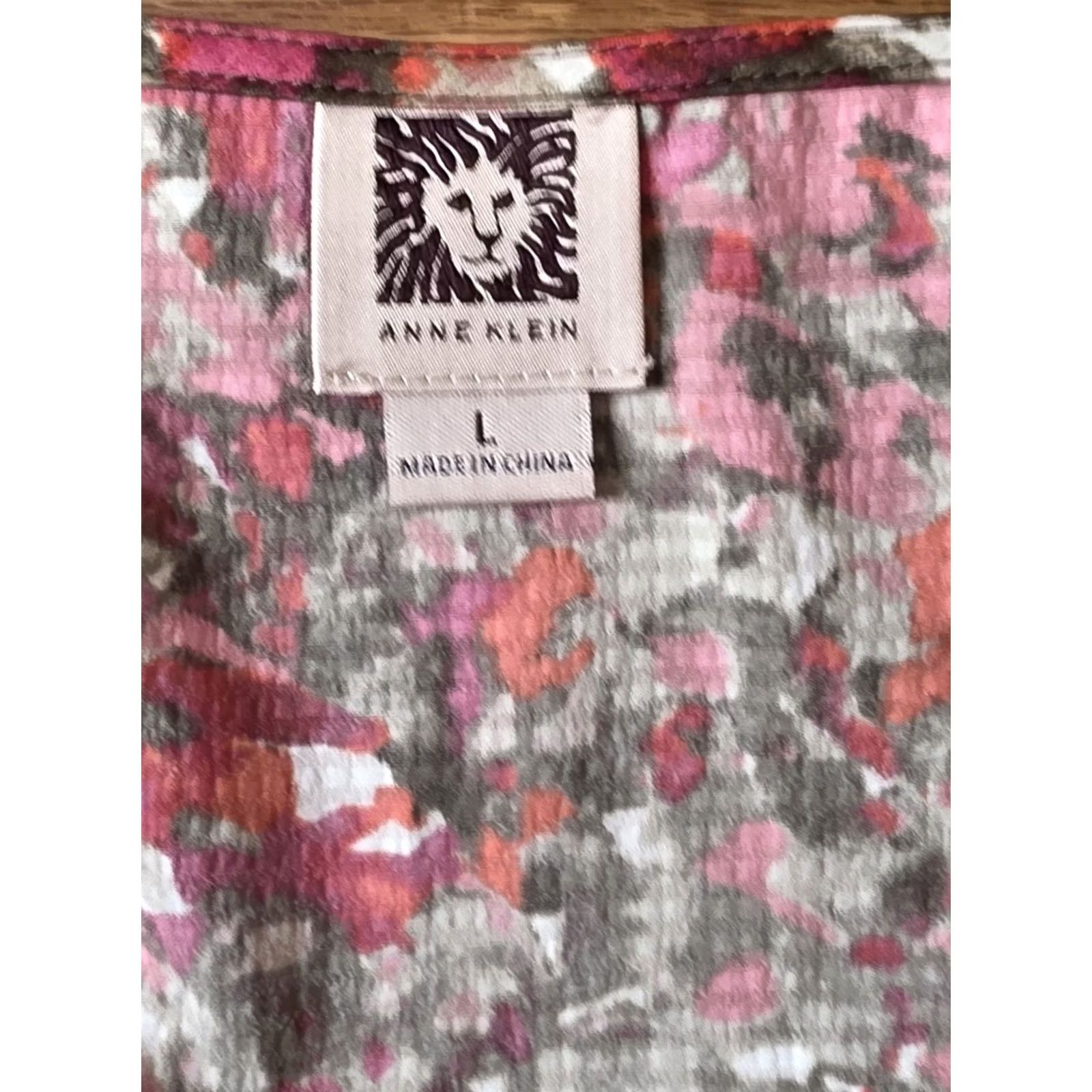 Anne Klein Anne Klein Blouse Top Red L Ruffled Sleeves Women Regular Size L / US 10 / IT 46 - 6 Thumbnail