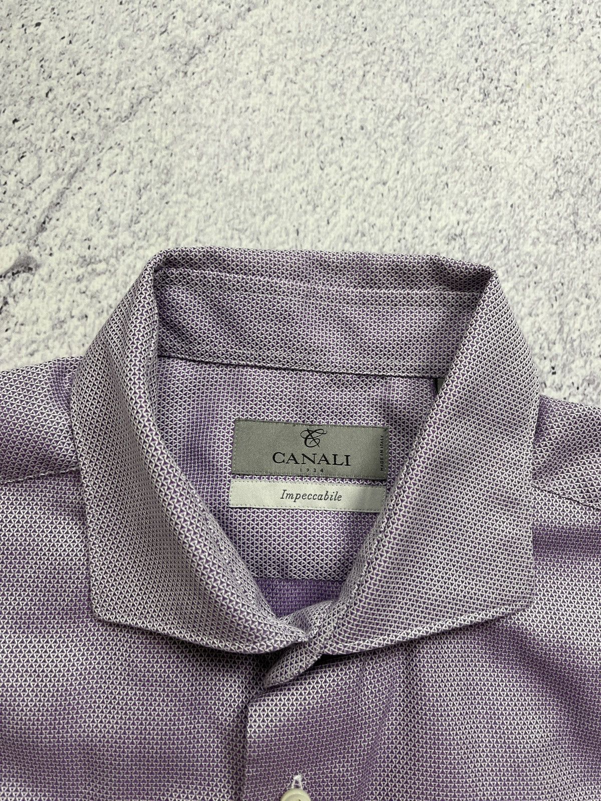 Canali Canali Impeccabile Cotton Men's Shirt Made in Italy Size US L / EU 52-54 / 3 - 9 Thumbnail