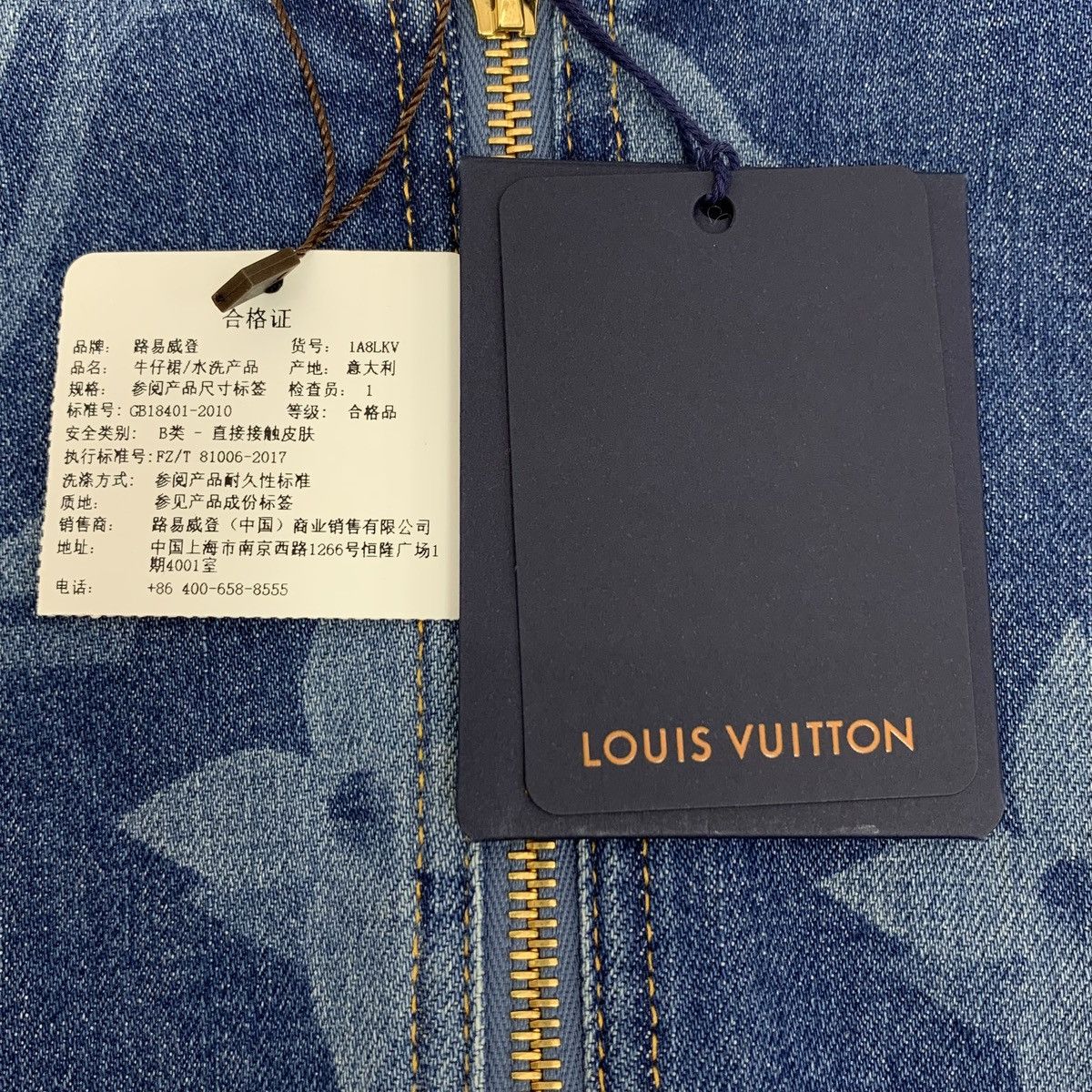 Louis Vuitton Louis Vuitton navy blue logo full print denim dress Size XS / US 0-2 / IT 36-38 - 7 Thumbnail