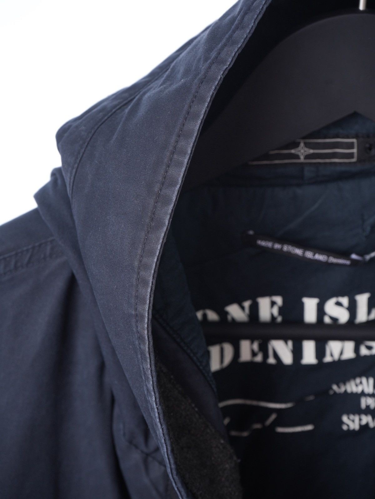 Stone Island Vintage Stone Island Denims Hooded Jacket Made In Italy Size US L / EU 52-54 / 3 - 7 Thumbnail