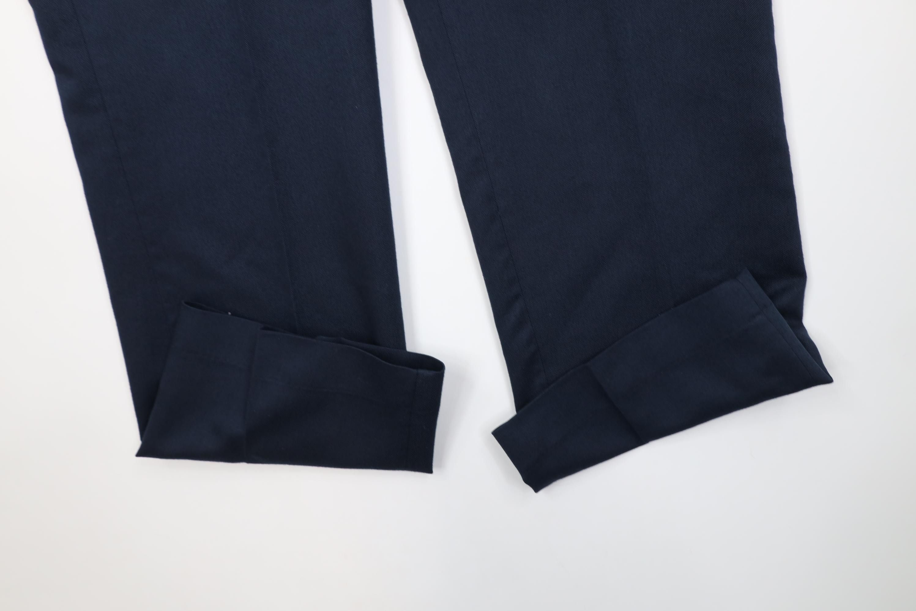 Vintage Vintage 70s Streetwear Wide Leg Chino Pants Navy Blue USA Size US 36 / EU 52 - 5 Thumbnail