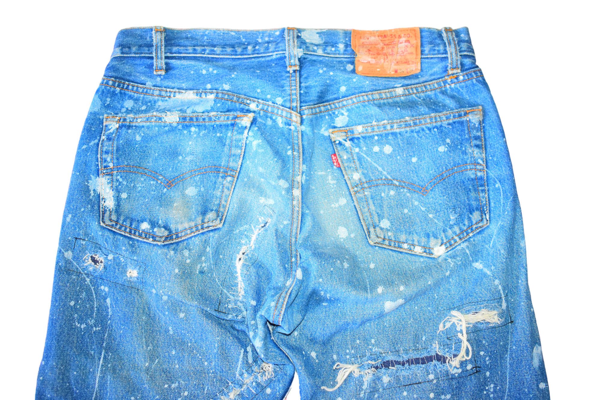 Levi's × Vintage Vintage 80's Levis 501 Distress Paint Jeans Size US 32 / EU 48 - 6 Thumbnail