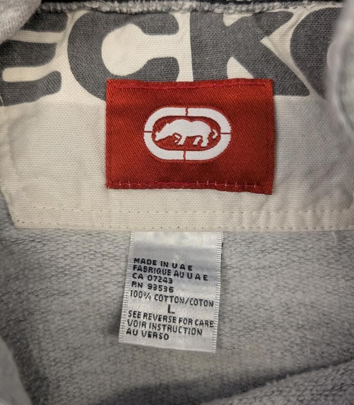 Ecko Unltd. Y2K Ecko Unltd Rhino Comic Graphic Sleeves Gray Hoodie Size US L / EU 52-54 / 3 - 2 Thumbnail