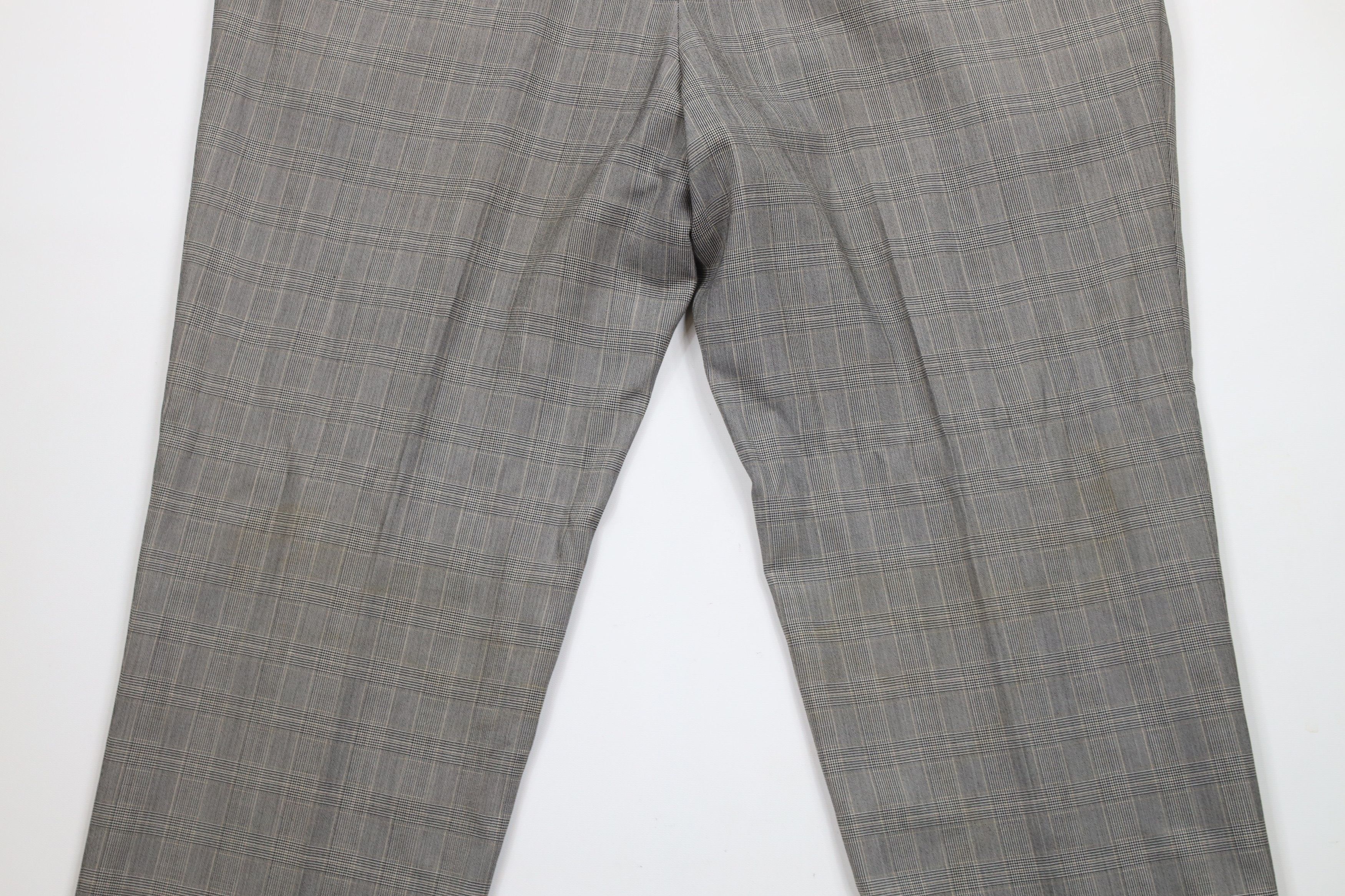 Ralph Lauren Vintage 90s Ralph Lauren Houndstooth Cuffed Wide Leg Pants Size US 42 / EU 58 - 10 Thumbnail