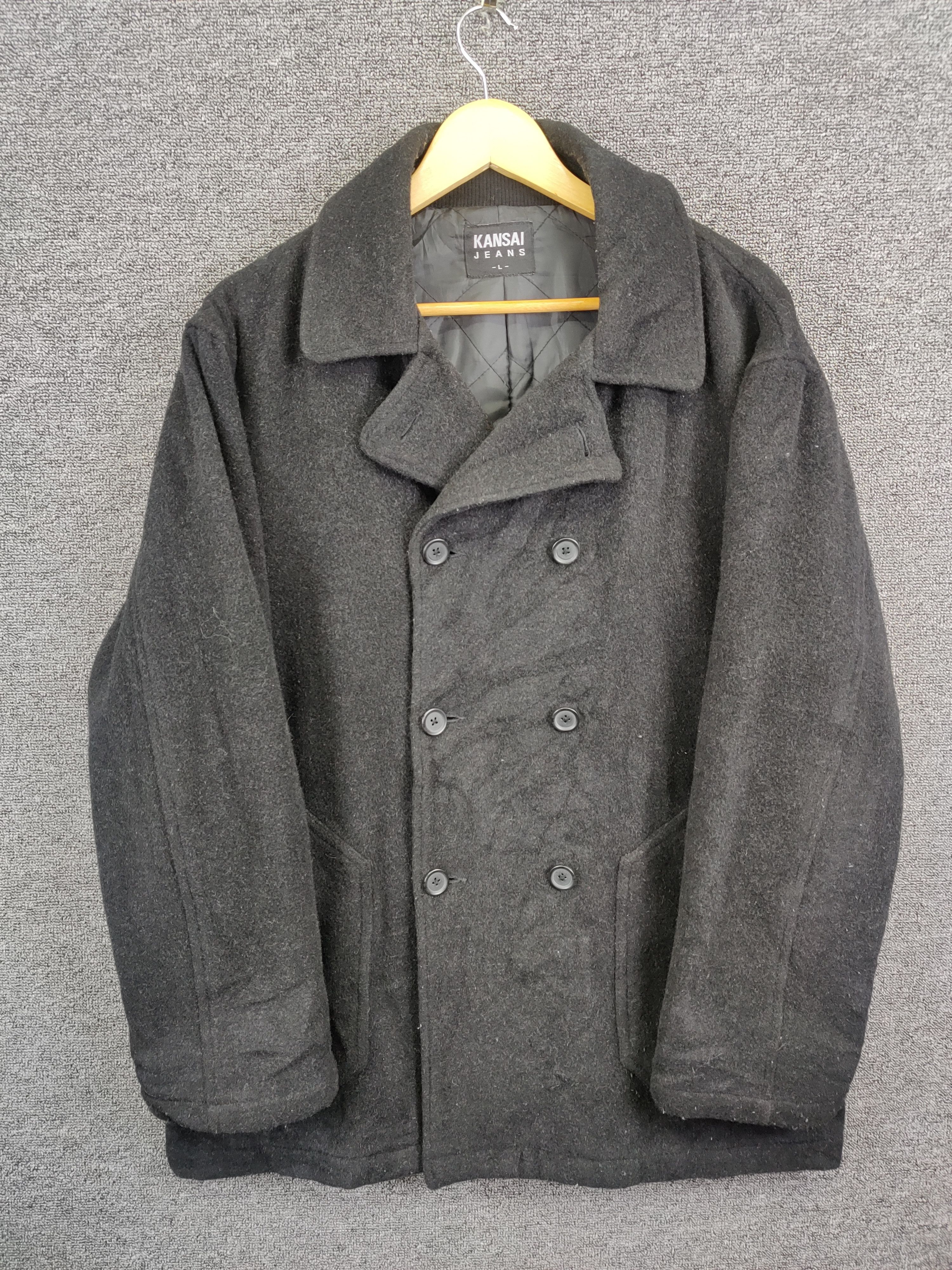 Kansai Yamamoto Kansai Jeans Kansai Yamamoto Wool Double Breasted Coat Size US L / EU 52-54 / 3 - 1 Thumbnail