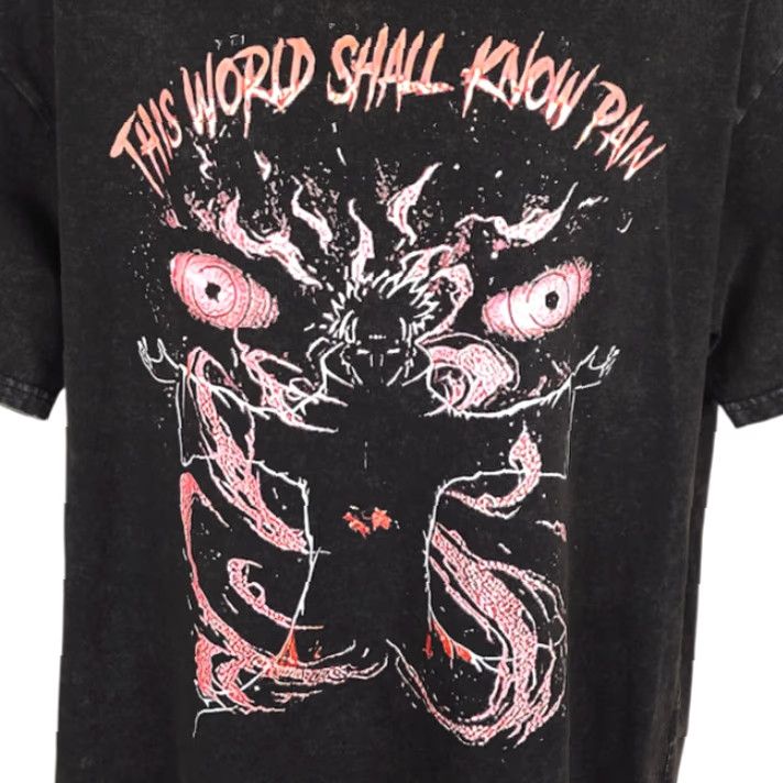 Vintage Naruto T Shirt Mens Size Medium Black This World Shall Know Pain Japanese Manga OVERSIZED Shirt Mens Size US M / EU 48-50 / 2 - 2 Thumbnail