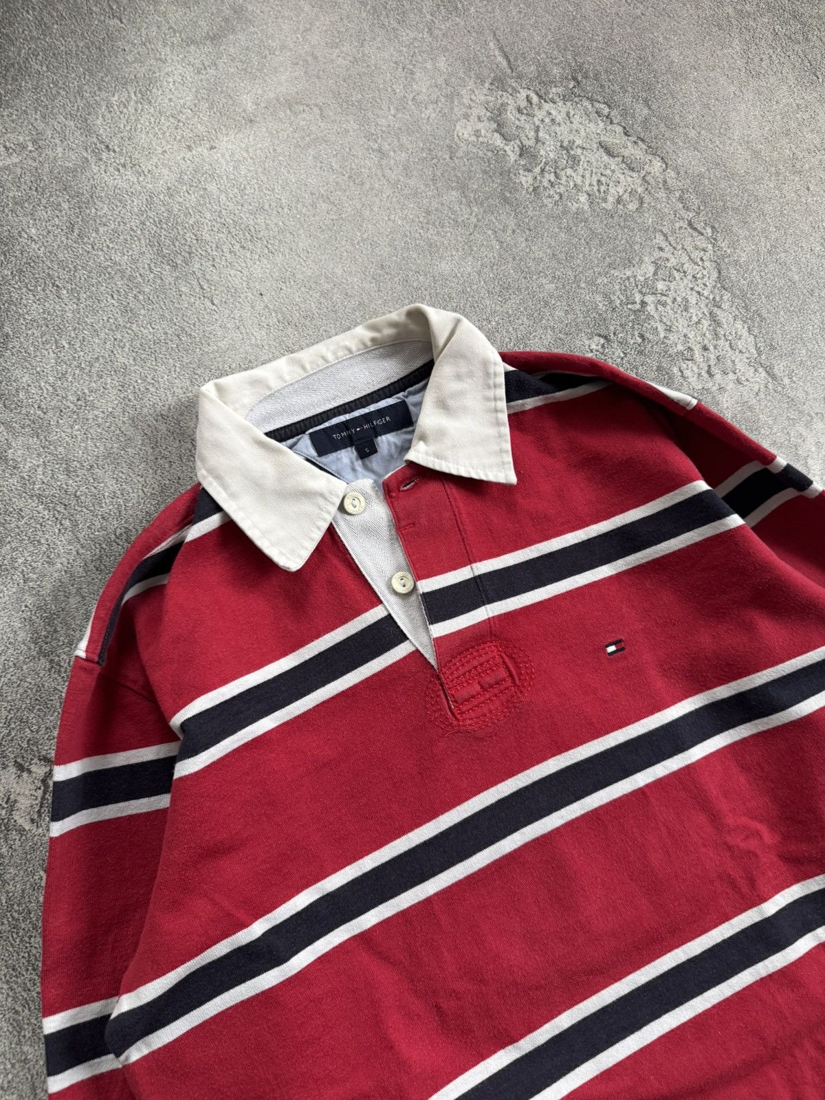 Tommy Hilfiger Tommy Hilfiger S/size striped rugby sweatshirts jumper 00s Size US S / EU 44-46 / 1 - 2 Thumbnail