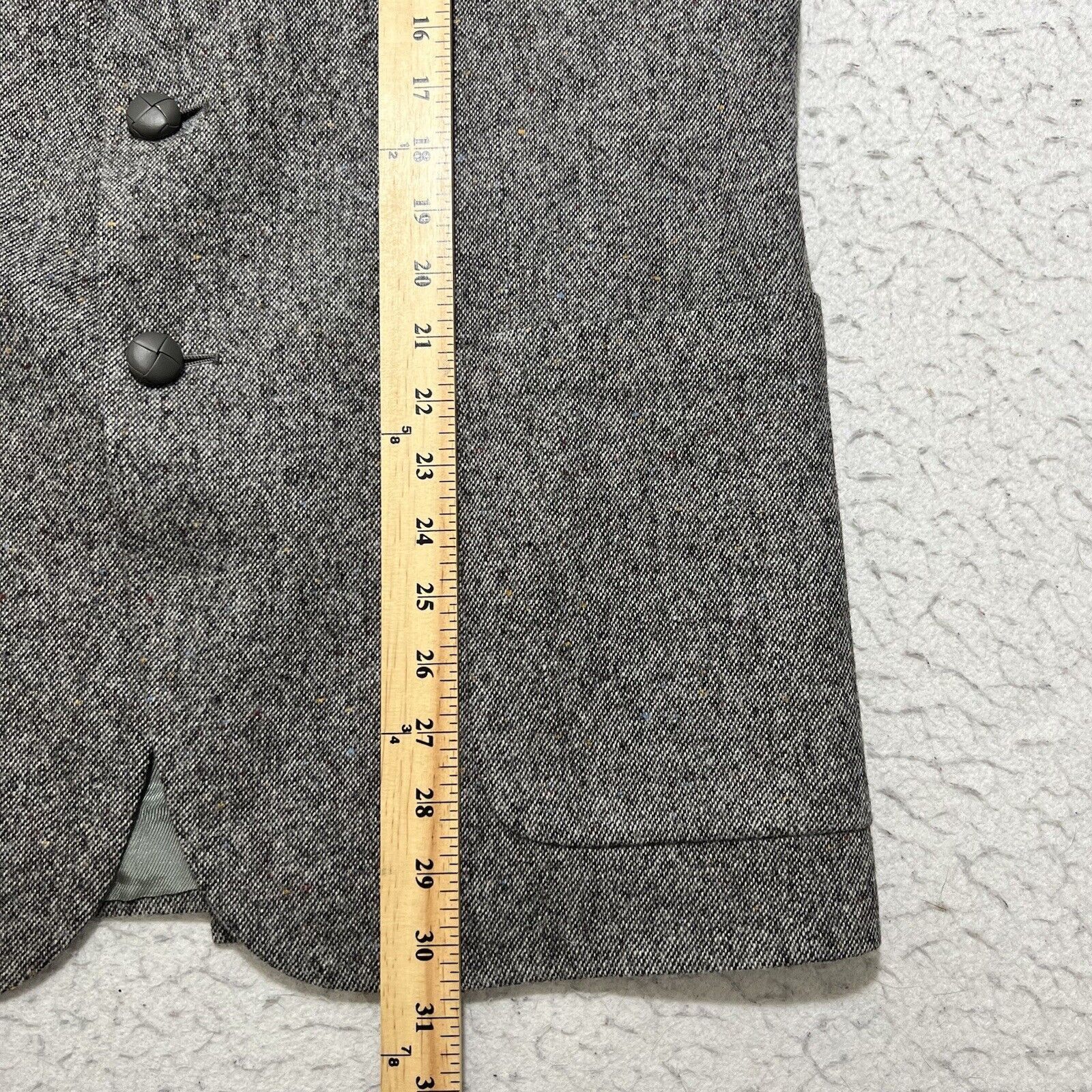 Stafford Options by Stafford Tweed Virgin Wool Sport Coat Elbow Pads Size 42R - 12 Thumbnail