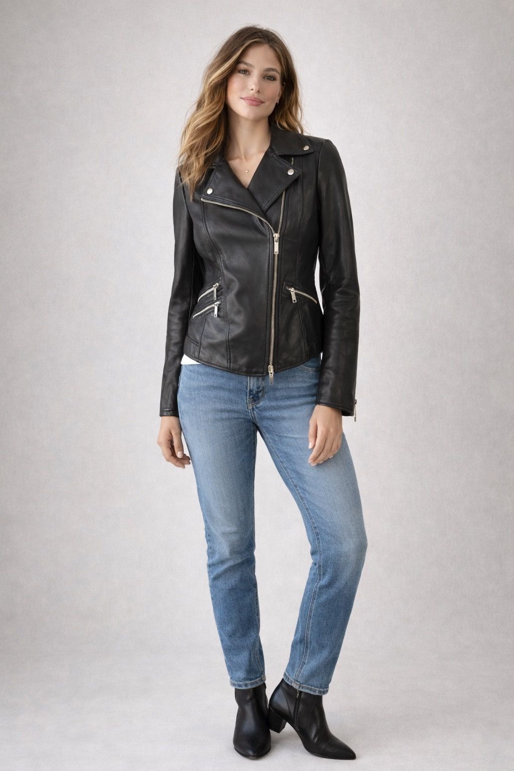 Karen Millen Karen Millen Black Lamb Leather Moto Biker Jacket sz.8 Size M / US 6-8 / IT 42-44 - 14 Thumbnail