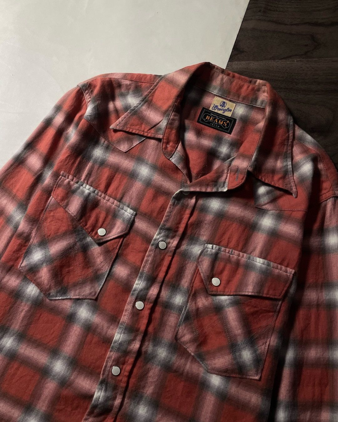 Wrangler Flannel Shirt Western Double Pocket WRANGLER x BEAMS JAPAN Size US M / EU 48-50 / 2 - 4 Thumbnail