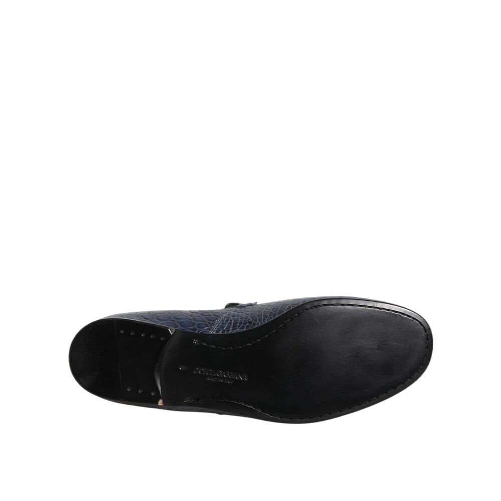 Dolce & Gabbana Dolce & Gabbana Blue Exotic Leather Slip On Loafers Men Dres Size US 9 / EU 42 - 8 Thumbnail