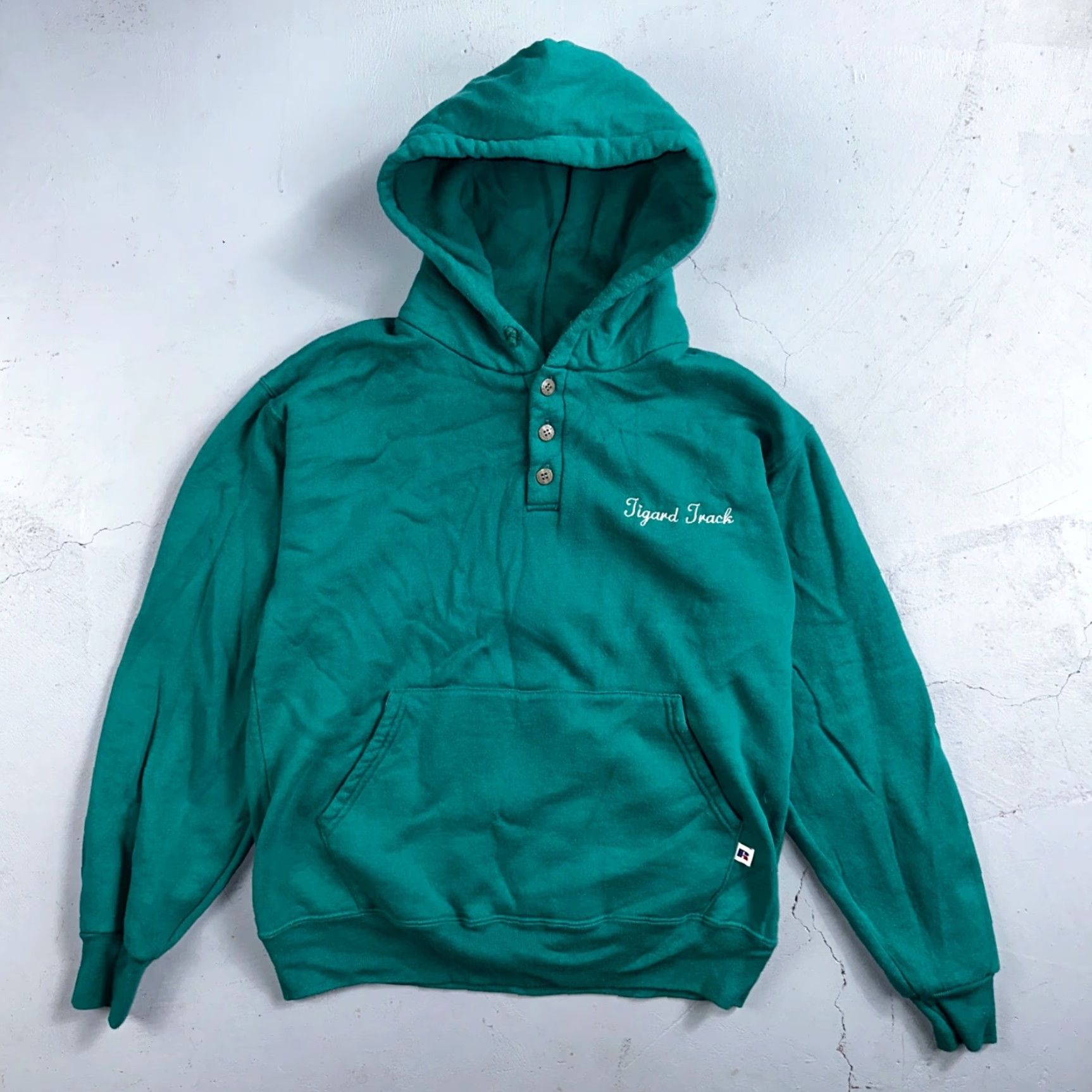 Russell Athletic VINTAGE Russell Athletic Sweatshirt Tigard Track VTG Hoodie Green 90s USA Oregon PDX Shirt Mens M Green 90s College Sports Logo Size US M / EU 48-50 / 2 - 2 Thumbnail