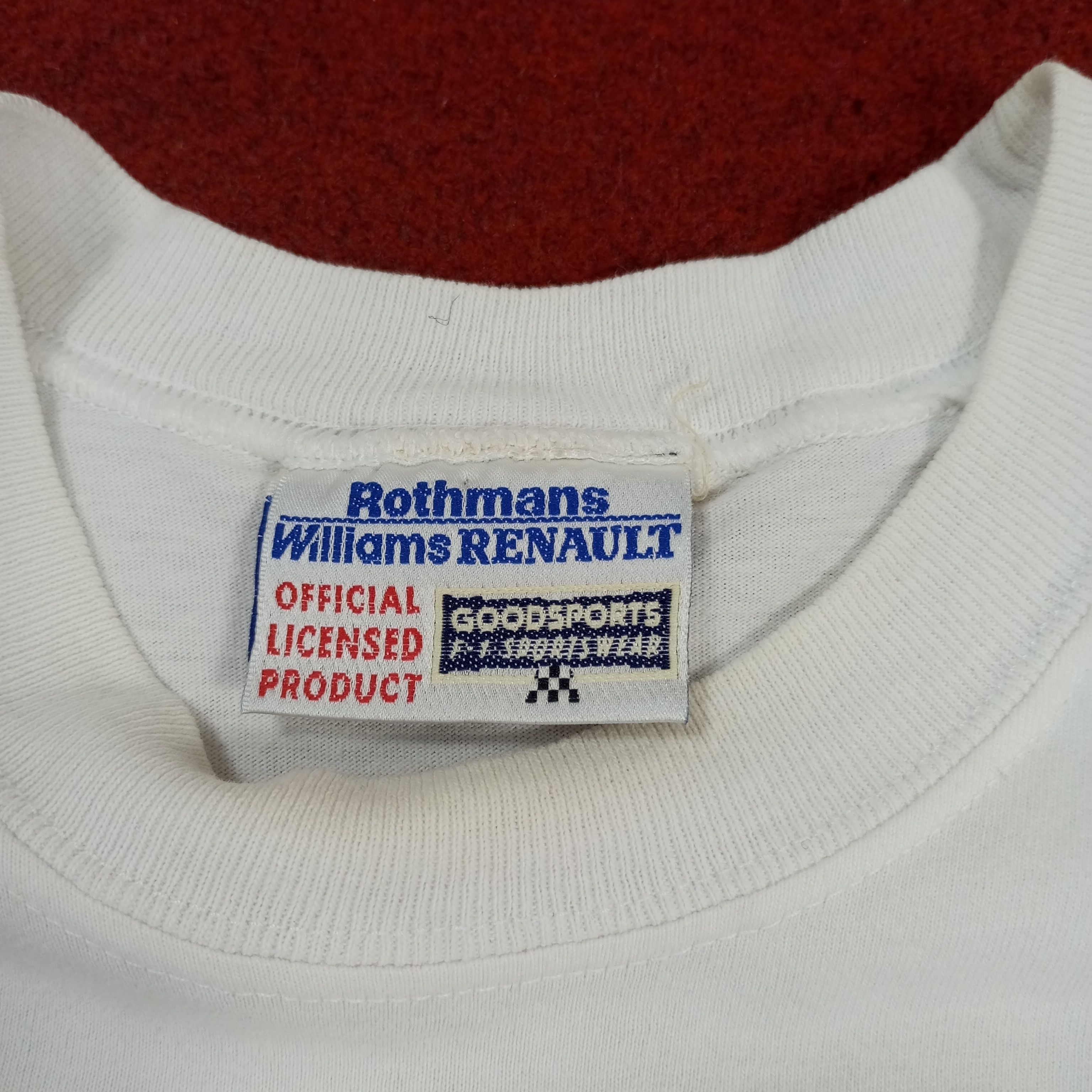 Vintage Racing F1 Formula One Rothmans Williams Renault Tshirt Size US M / EU 48-50 / 2 - 7 Thumbnail