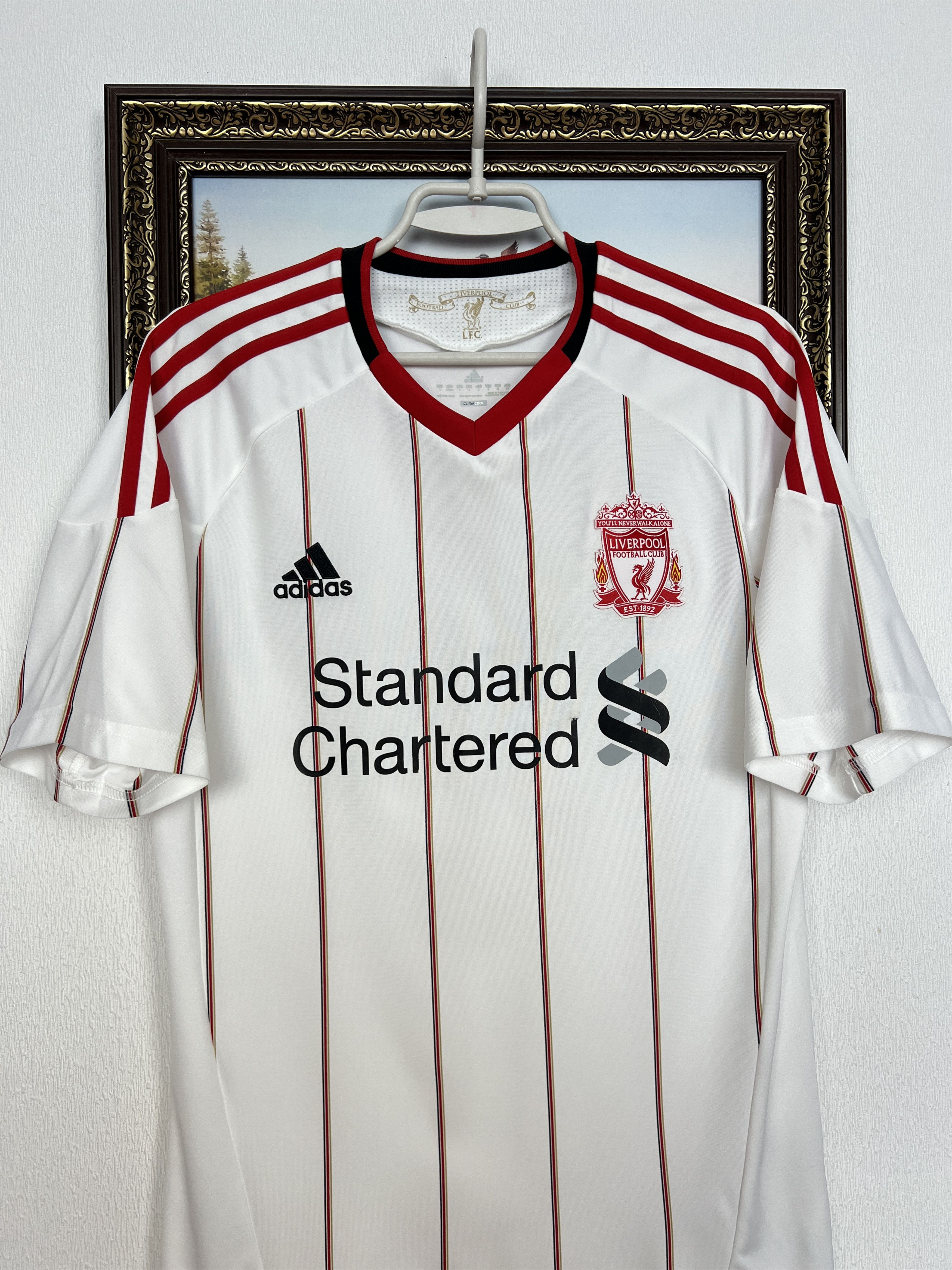 Nike Liverpool Away football shirt 2010 Soccer Jersey Trikot Rare Size US L / EU 52-54 / 3 - 2 Thumbnail