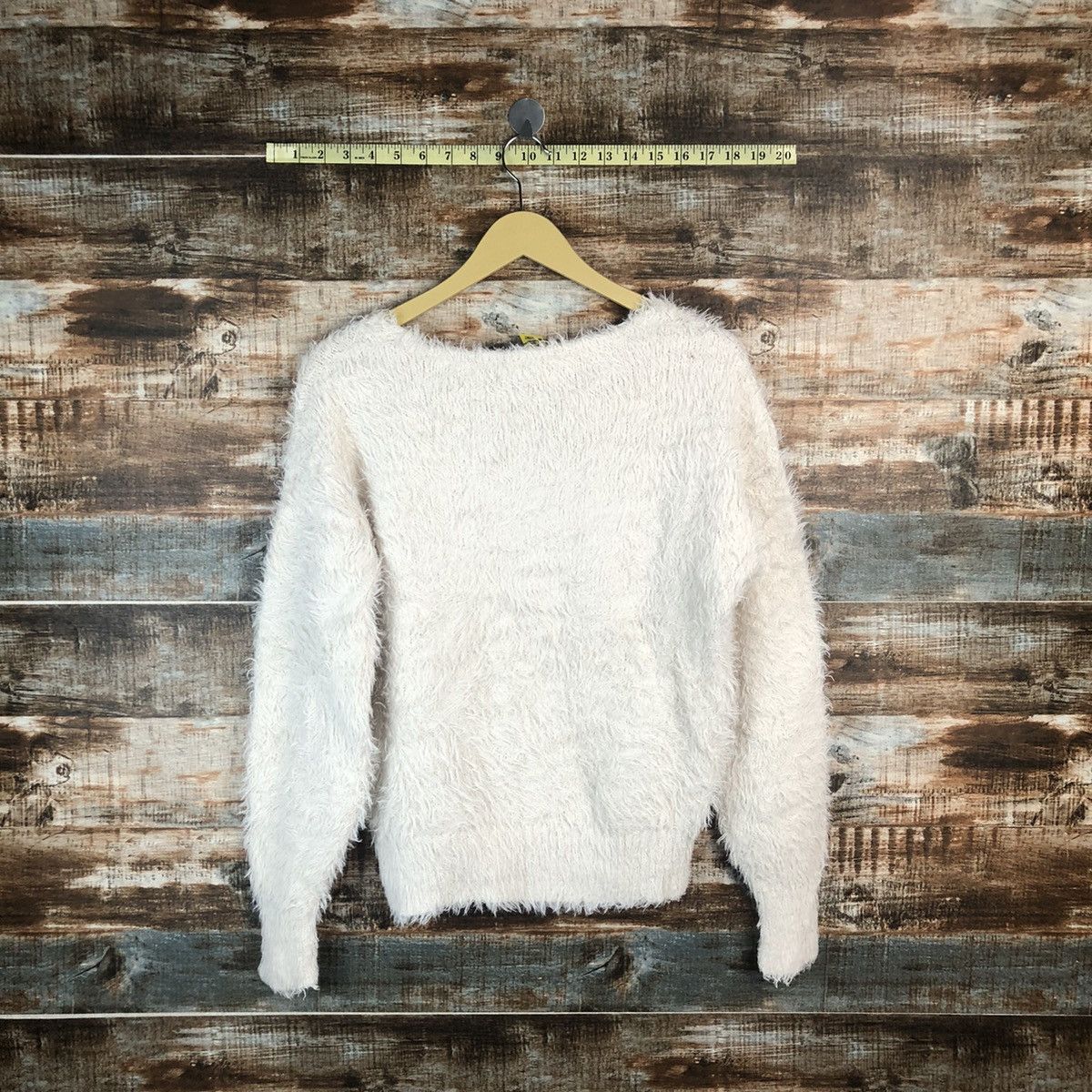 GU × Homespun Knitwear GU Japan White Mohair shaggy fur Knitwear #A1880 Size S / US 4 / IT 40 - 11 Thumbnail