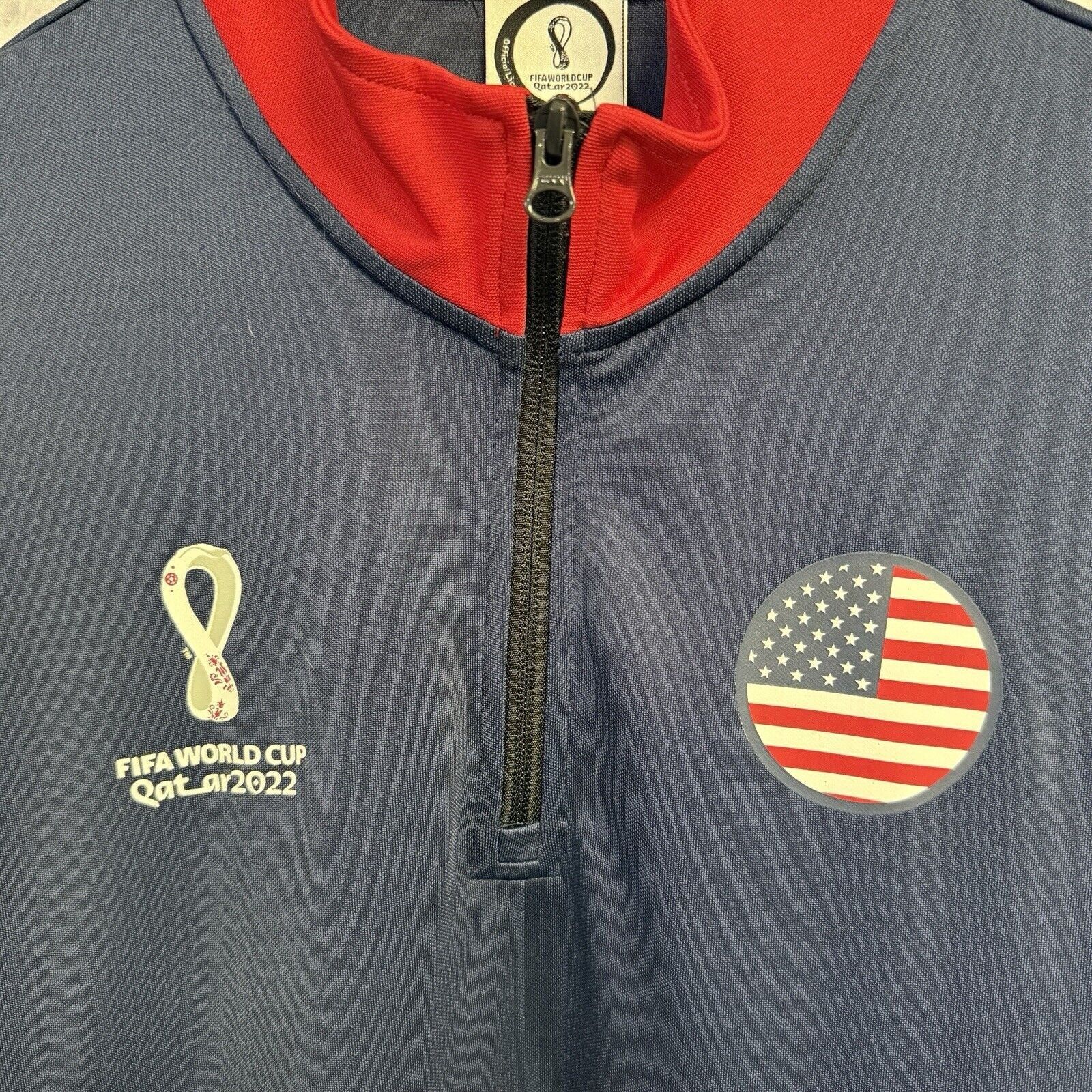 Other Fifa World Cup 2022 Qatar Jacket Mens Medium Red/Blue Soccer Size US M / EU 48-50 / 2 - 4 Thumbnail