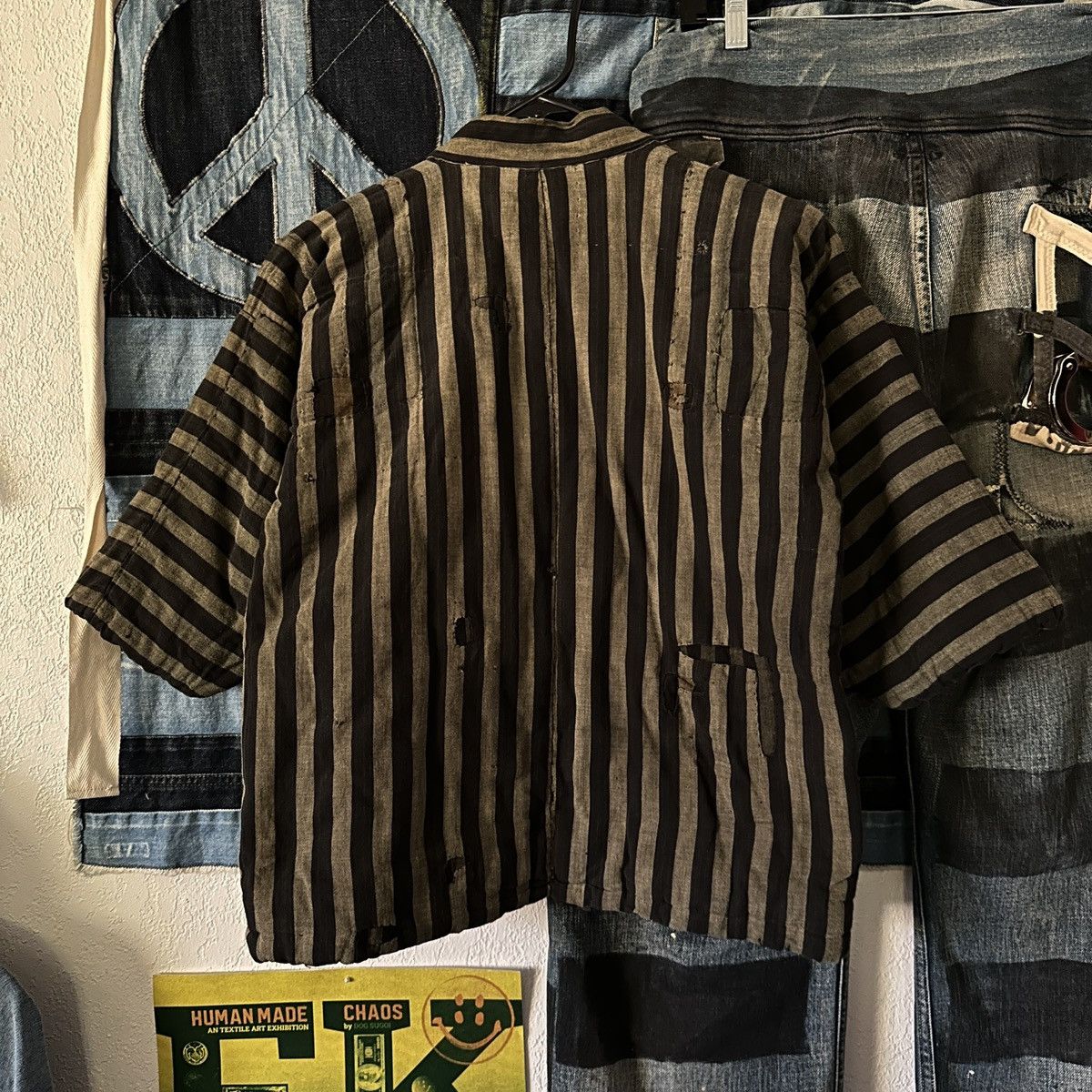 Japanese Brand Shima Boro Kid Noragi Yukata Patchwork Japan antique jacket Size US S / EU 44-46 / 1 - 4 Thumbnail