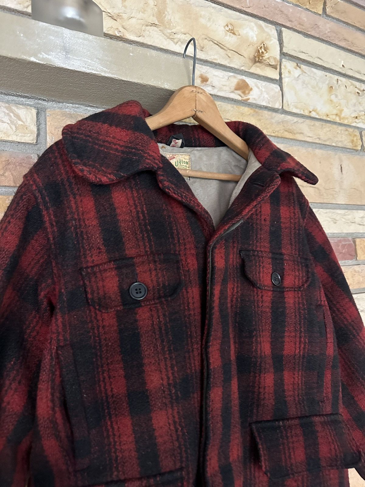 Vintage Vintage 40s Duxbak Utica Buffalo Plaid Wool Hunting Jacket Size US L / EU 52-54 / 3 - 4 Thumbnail