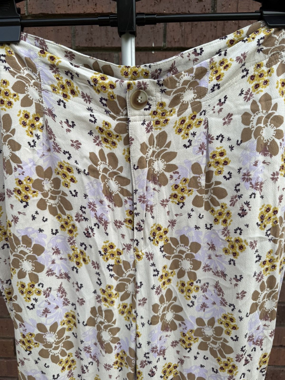 Free People Free People Cant Take My Eyes Off Of You Flared Pants Floral Size 34" / US 12 / IT 48 - 2 Thumbnail