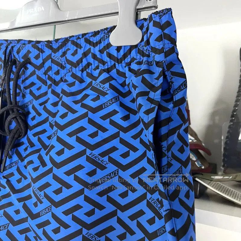 Versace Versace Summer Blue Printed Men's Casual Shorts . Size US 30 / EU 46 - 3 Thumbnail