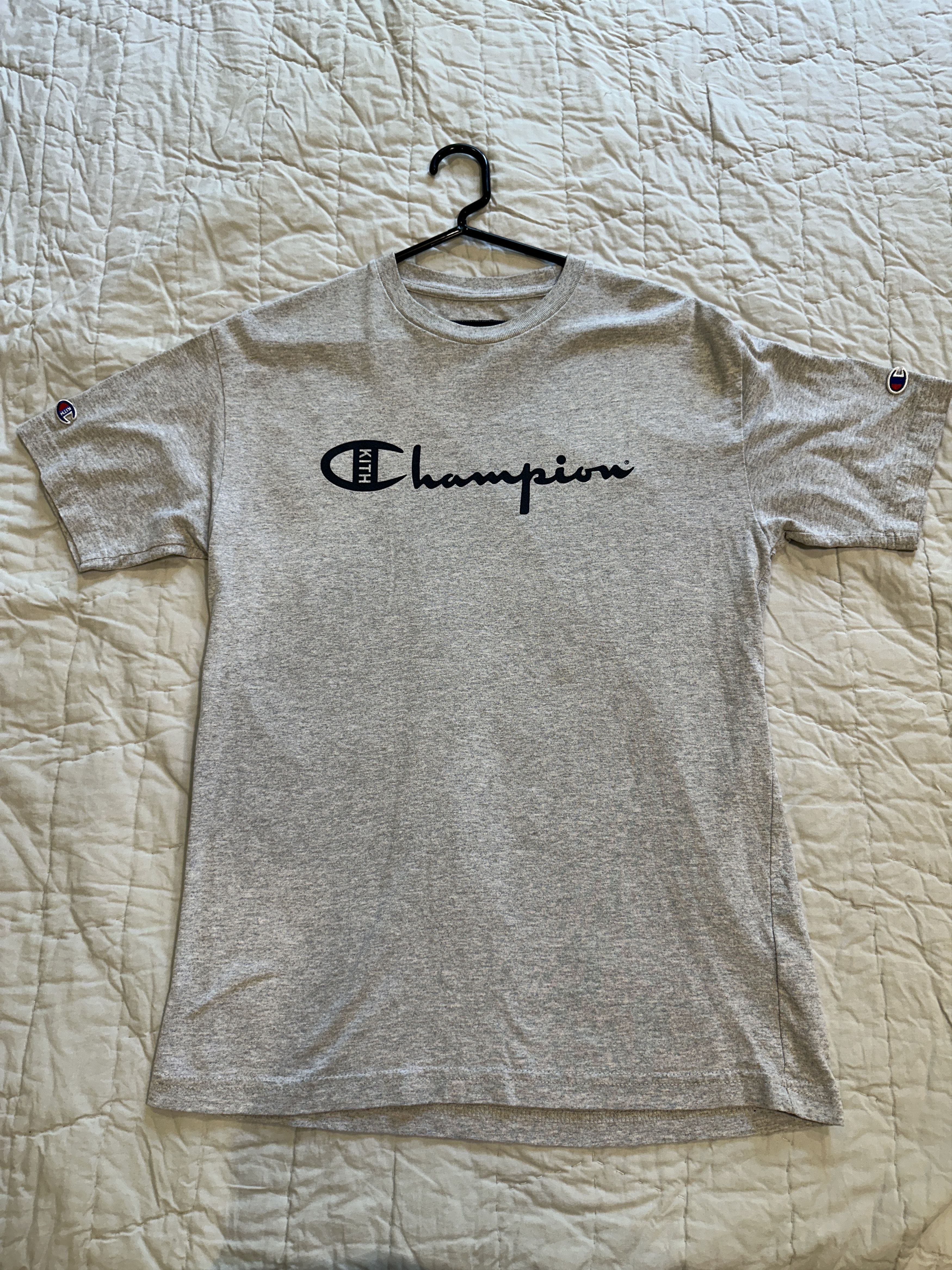 Champion × Kith Kith x Champion Script Logo Tee (Grey, Size S) Size US S / EU 44-46 / 1 - 1 Thumbnail