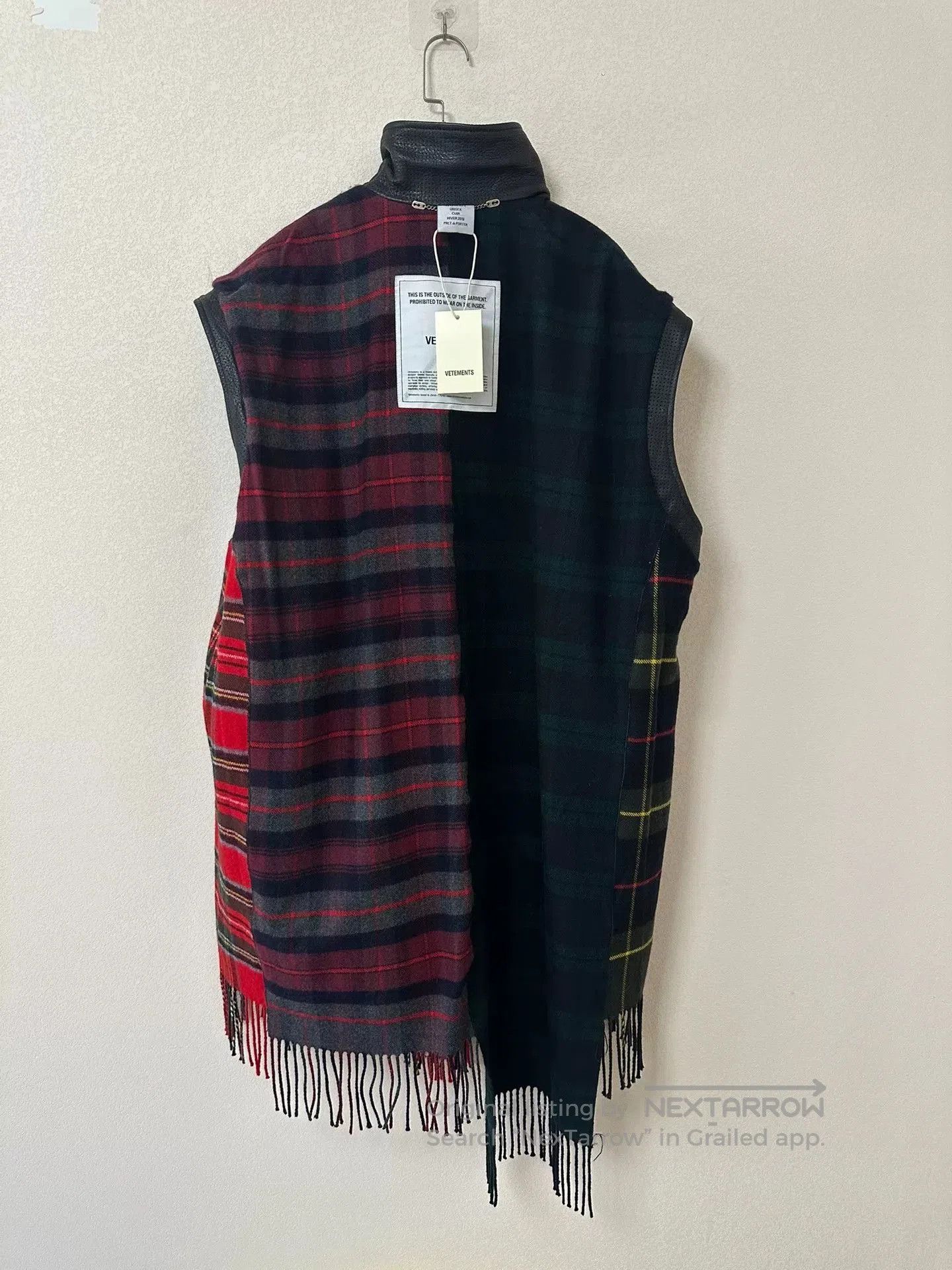 Vetements vetements fringed checkered leather vest. Size US S / EU 44-46 / 1 - 4 Thumbnail
