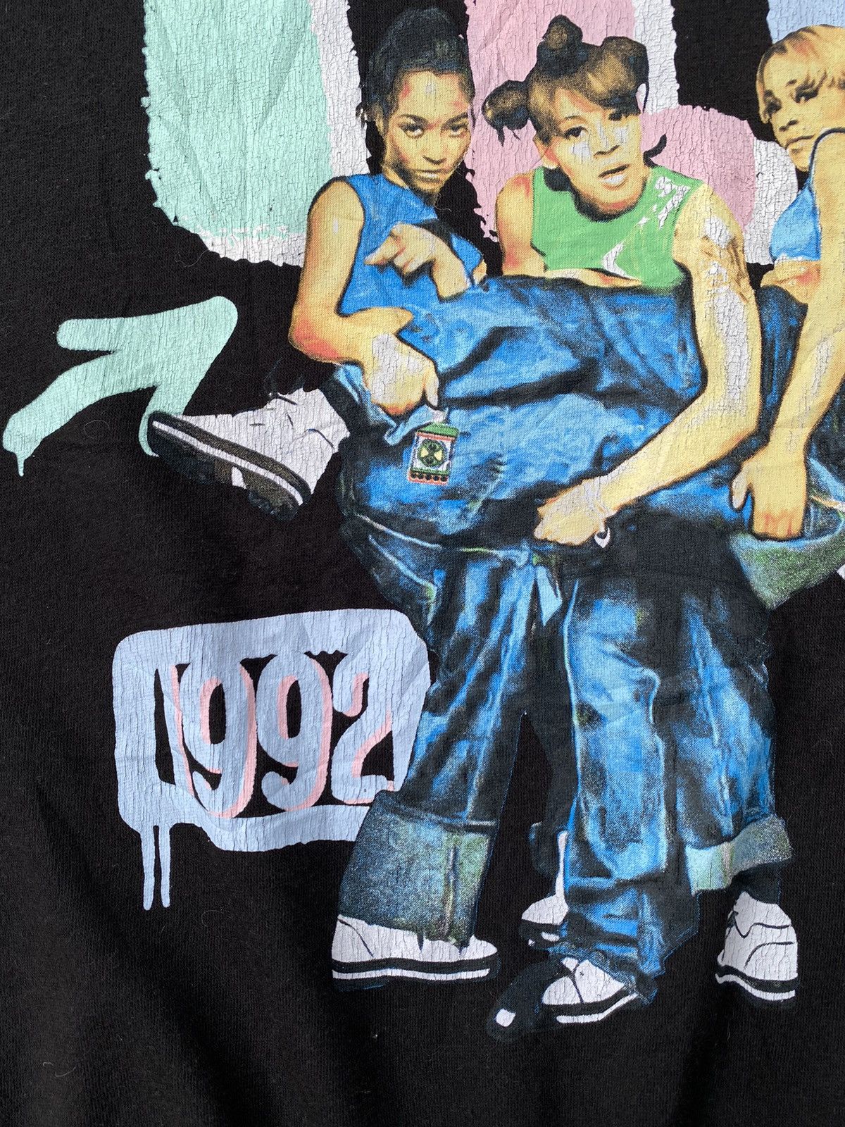 Rap Tees Rare🔥TLC 1992 HipHop Raptee Sweatshirt Size US XL / EU 56 / 4 - 4 Thumbnail