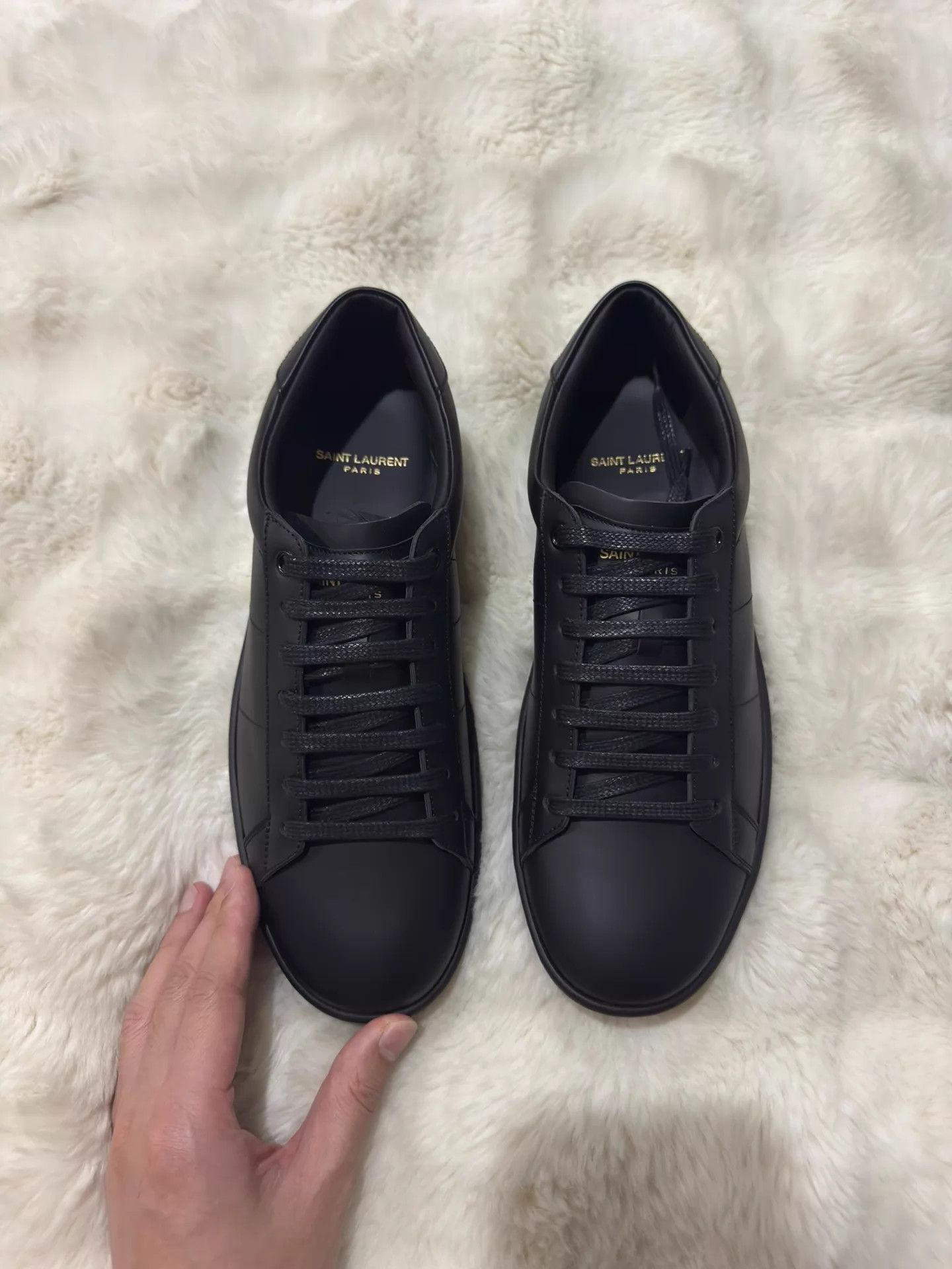 Saint Laurent Paris Saint Laurent YSL SL01 Black & Gold Sneaker 41 New with Box Size US 8 / EU 41 - 4 Thumbnail