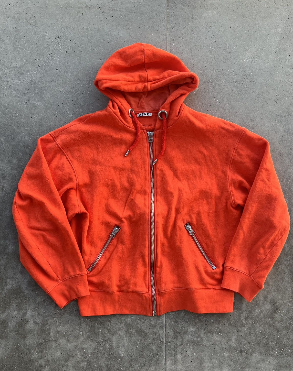 Acne Studios × Japanese Brand × Vintage 🍊VINTAGE Sample Acne studios oragne boxy hoodie Size US M / EU 48-50 / 2 - 1 Thumbnail