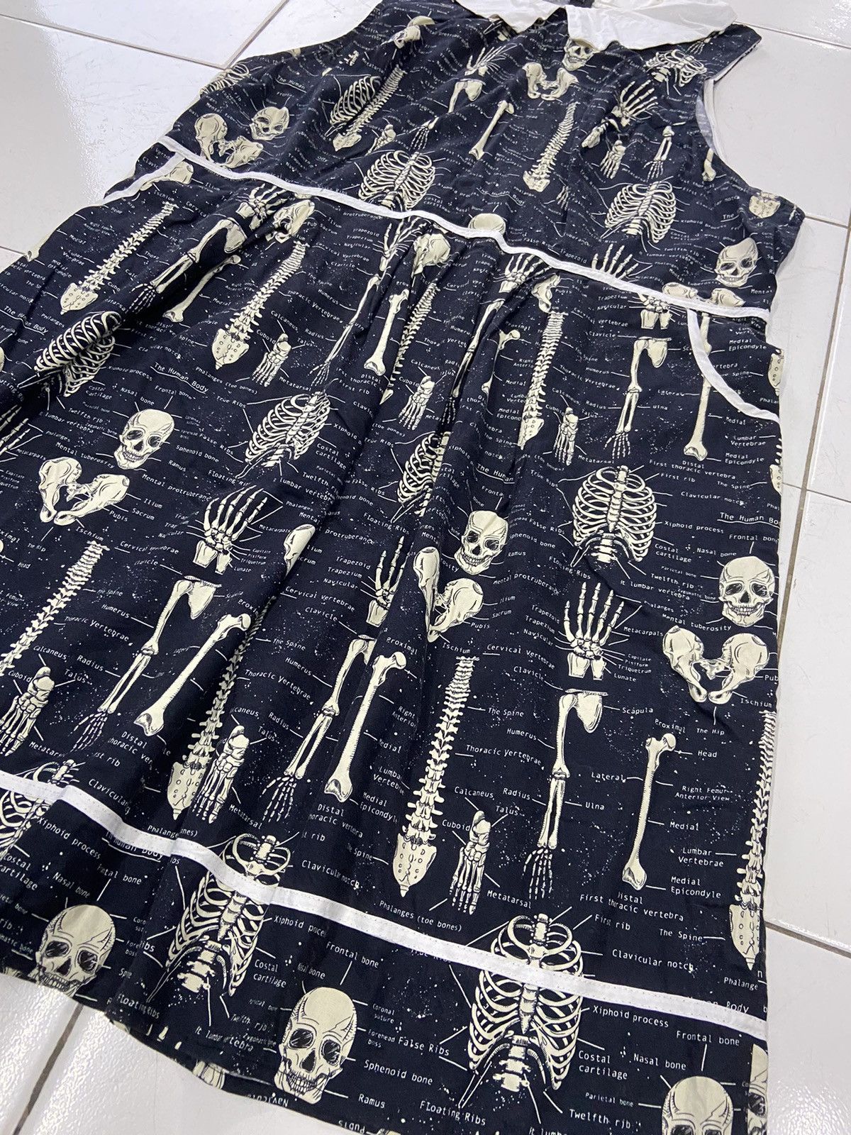 Bones FOLTER SKELETON BONES MIDI DRESS WITH POCKET Size 4XL / US 24-26 - 2 Thumbnail