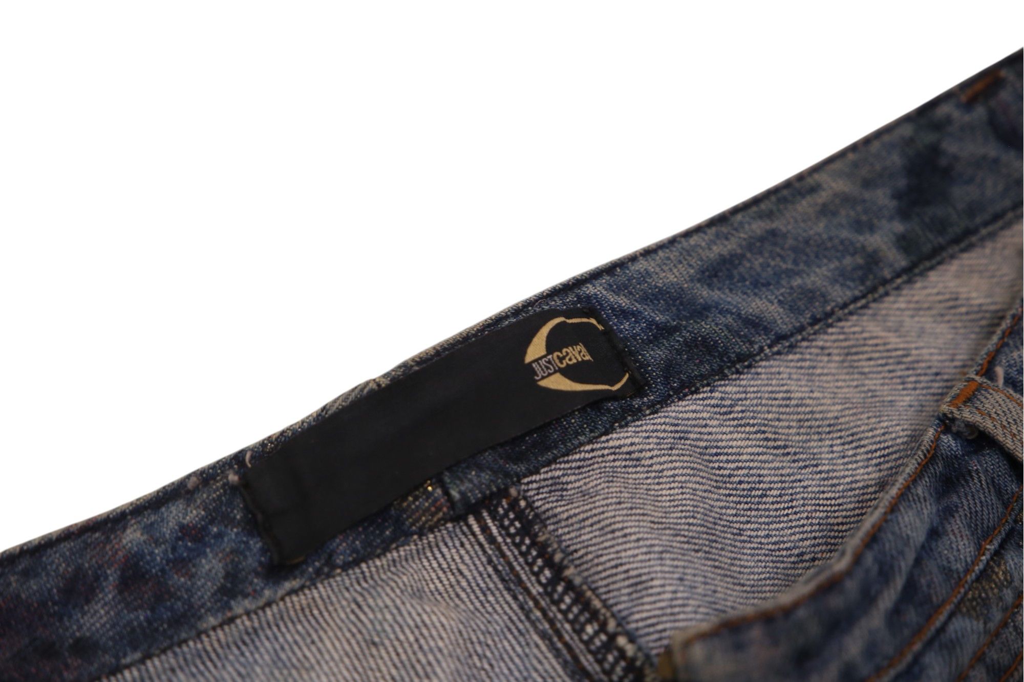 Roberto Cavalli 2000's Capri Bootcut Floral Jean Size 28" / US 6 / IT 42 - 7 Thumbnail