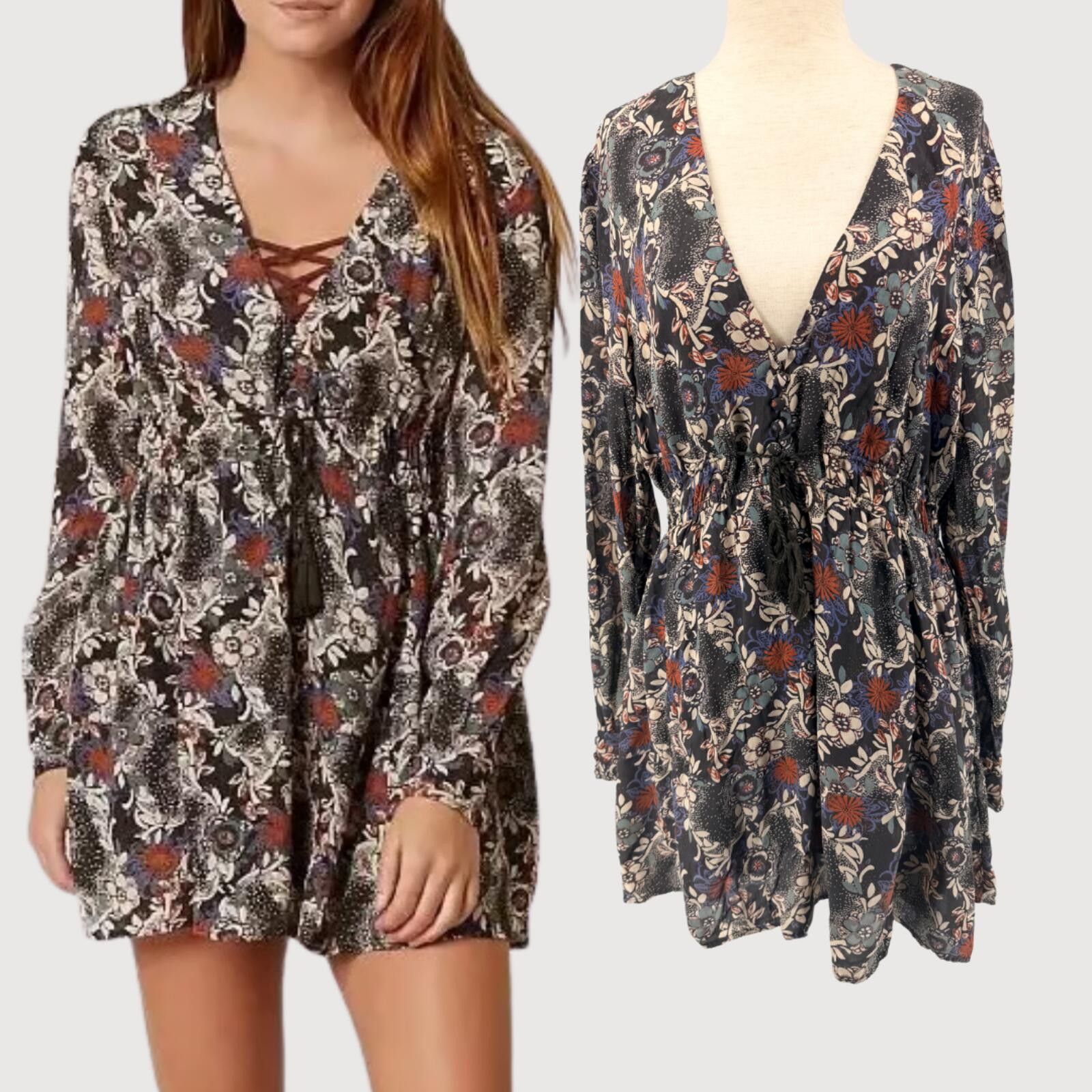 Free People Free People Stealing Fire Fit Flare Floral Mini Dress S Size S / US 4 / IT 40 - 1 Thumbnail