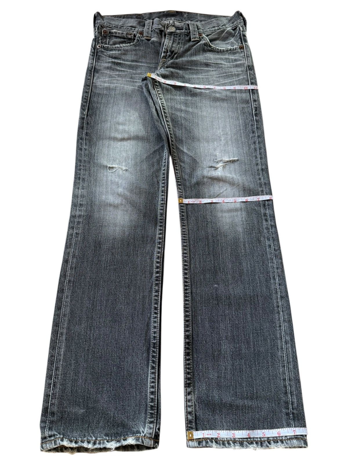Levi's Vintage 90s Levis 502 Charcoal Wash Distressed Jeans Size US 32 / EU 48 - 8 Thumbnail