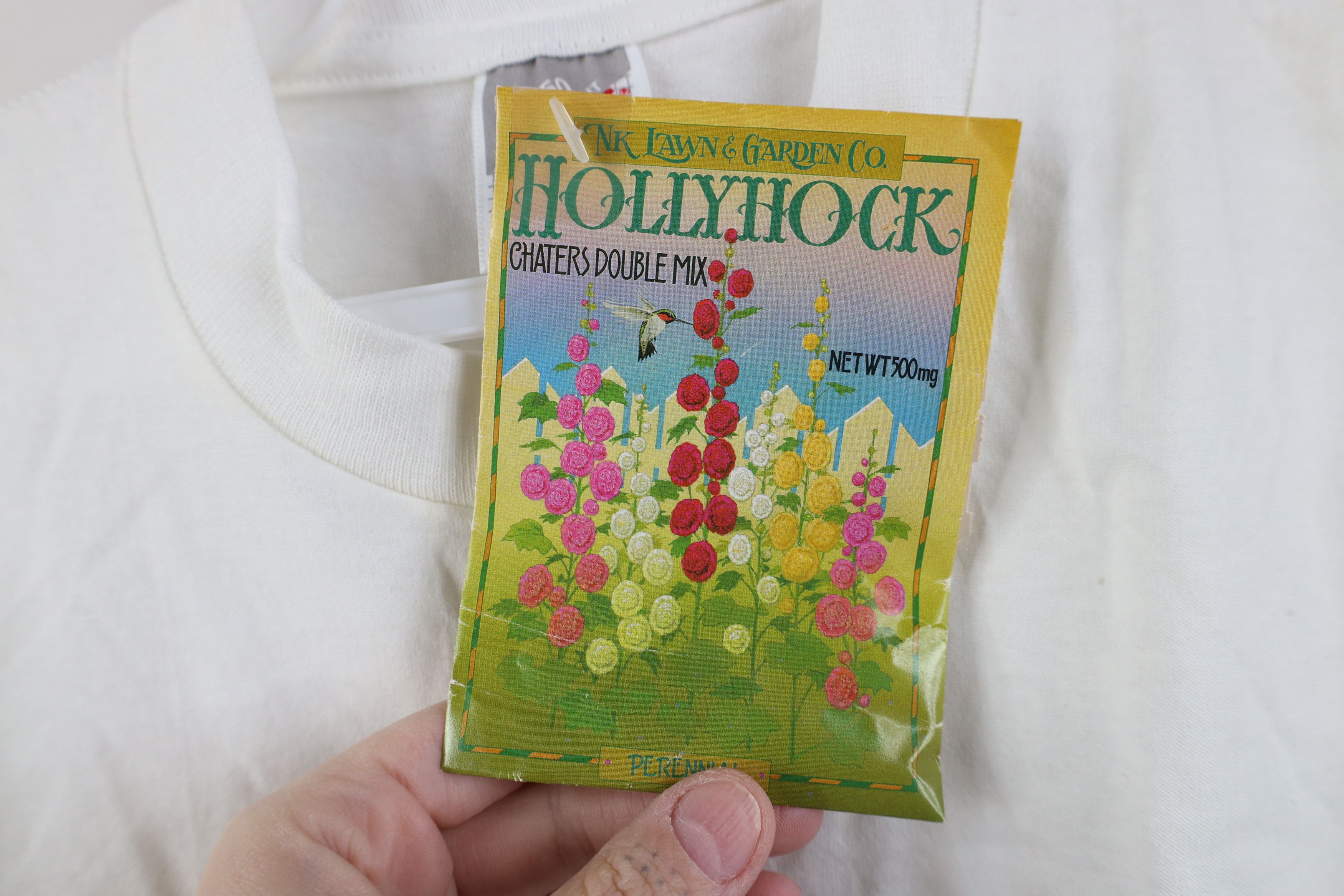 Vintage Deadstock Vintage 90s Streetwear Flower T-Shirt White USA Size L / US 10 / IT 46 - 9 Thumbnail