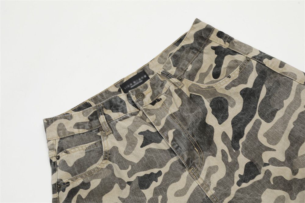 Japanese Brand × Jean Men's loose streetwear camouflage scimitar jeans Size US 34 / EU 50 - 4 Thumbnail