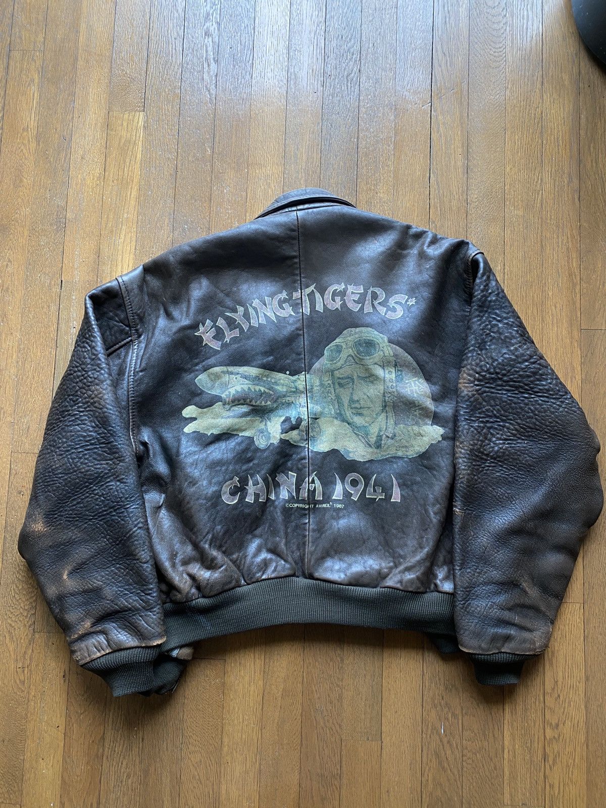 Avirex Avirex A2 Leather Jacket Flying Tigers Grailed