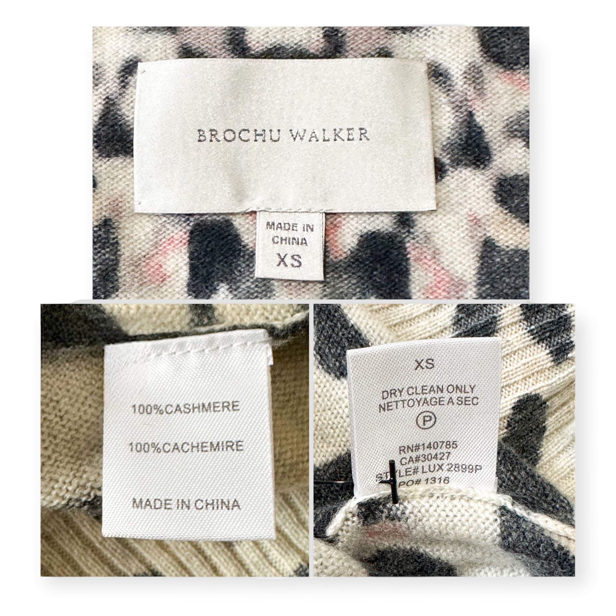 Brochu Walker New with tag, Brochu Walker Kelso Leopard Print Cashmere V- Size XS / US 0-2 / IT 36-38 - 9 Thumbnail