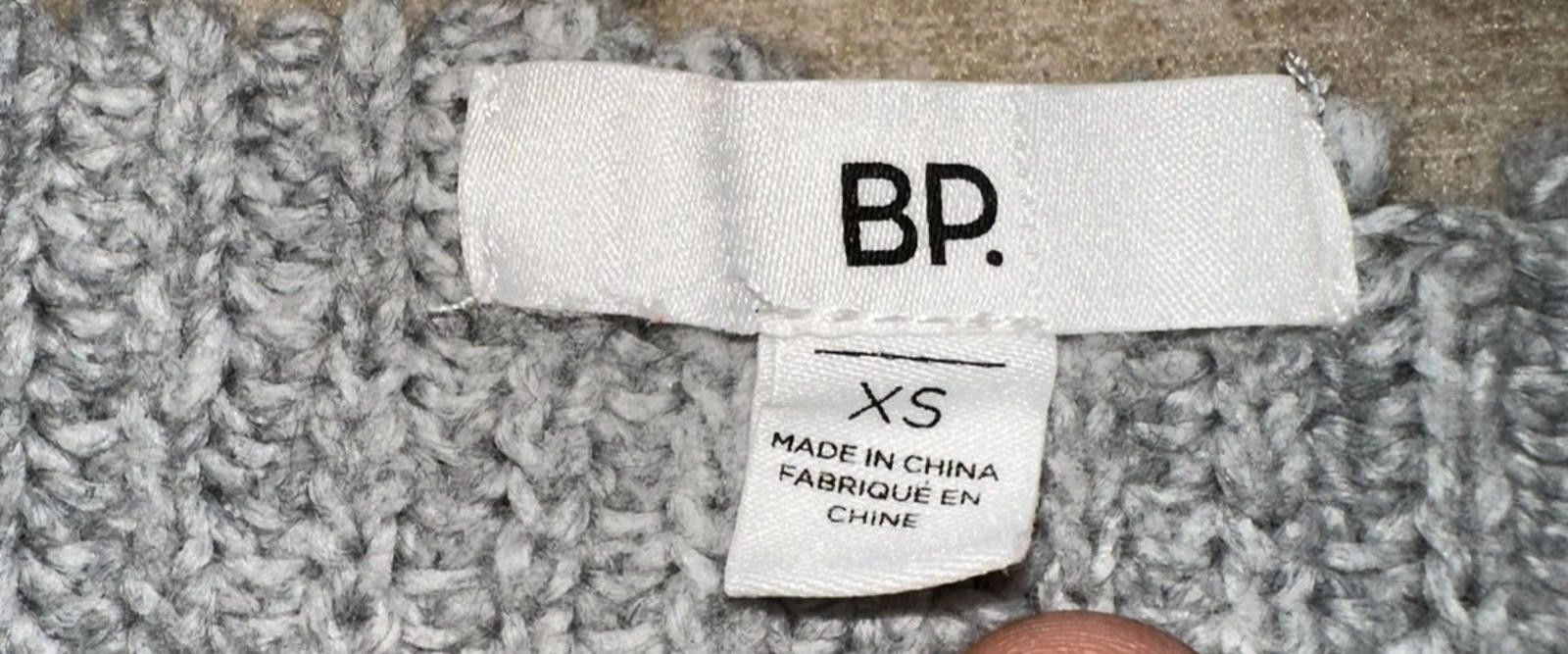 BP. Gray Ribbed Knit Cropped Sweater Women’s Size X Size XS / US 0-2 / IT 36-38 - 2 Thumbnail