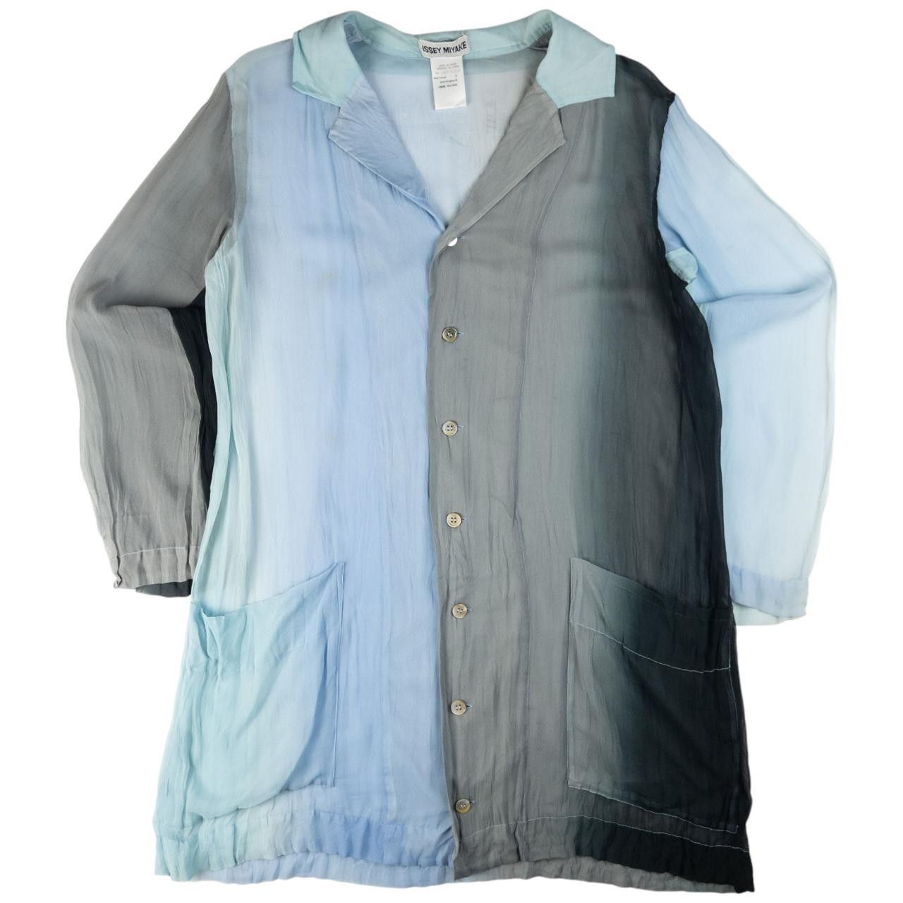Issey Miyake Sheer Long Sleeve Button Up Shirt Size M Tops