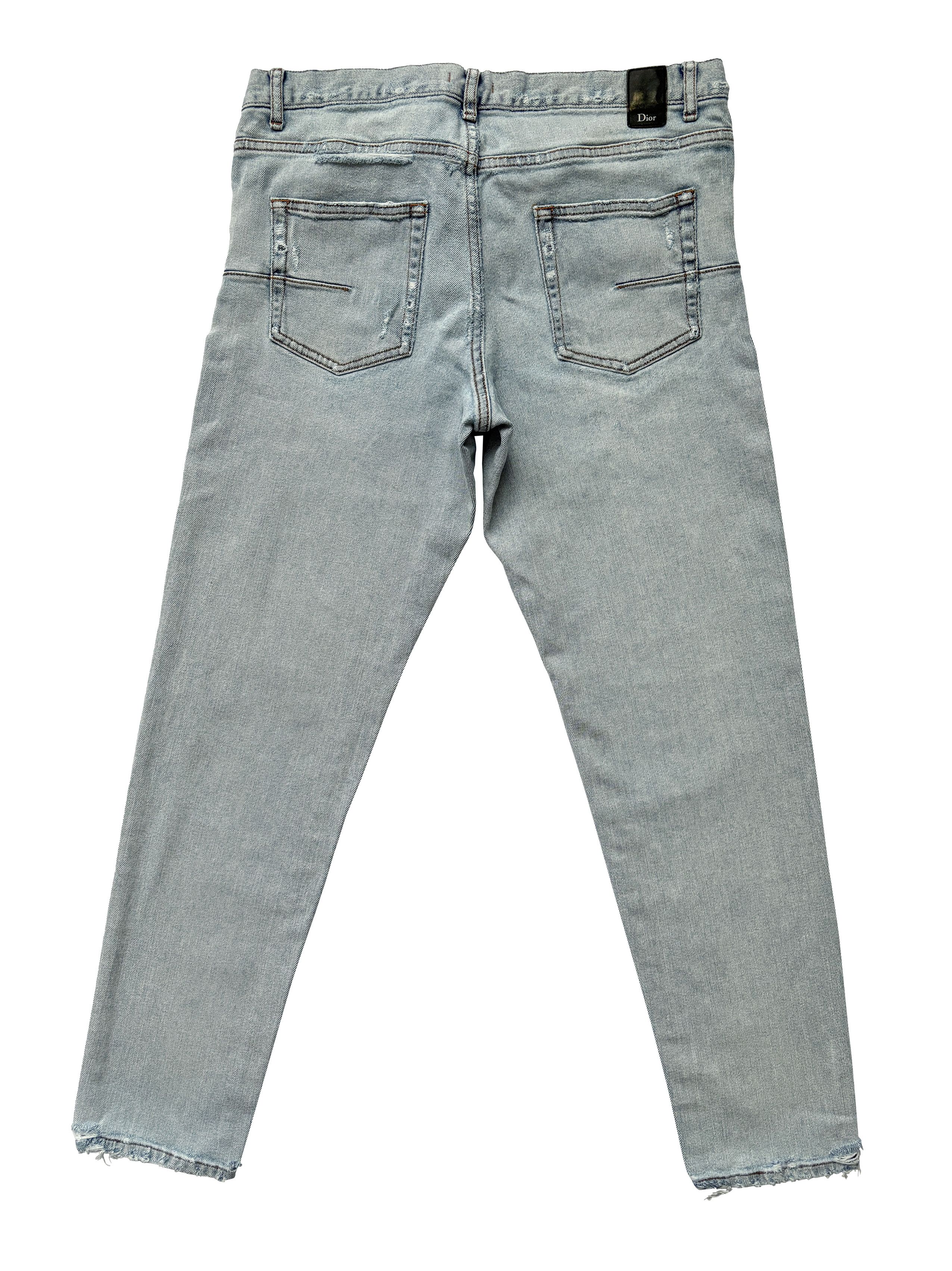 Dior ⚡️QUICK SALE⚡️Dior by Kim Jones Distressed Blue Jeans Size US 32 / EU 48 - 2 Thumbnail