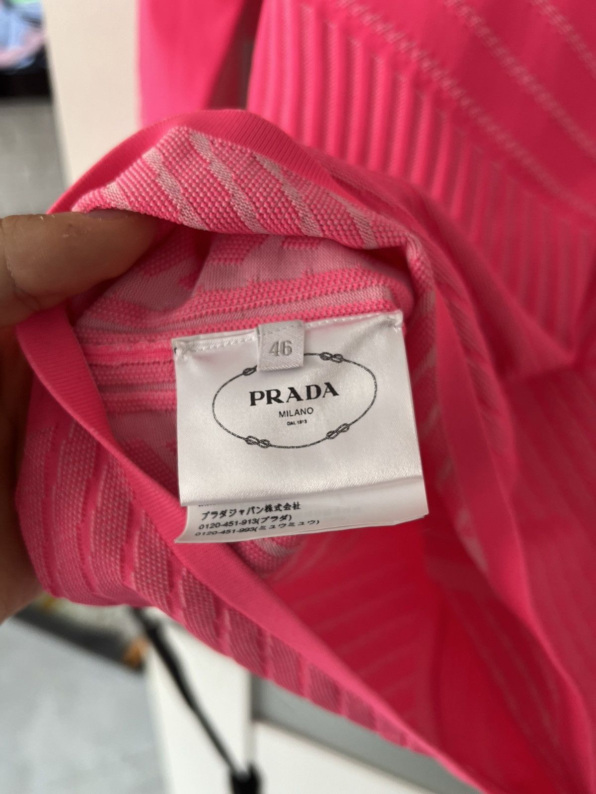 Prada Pink Prada Techno Technical Knit Zip Up Size L / US 10 / IT 46 - 8 Thumbnail